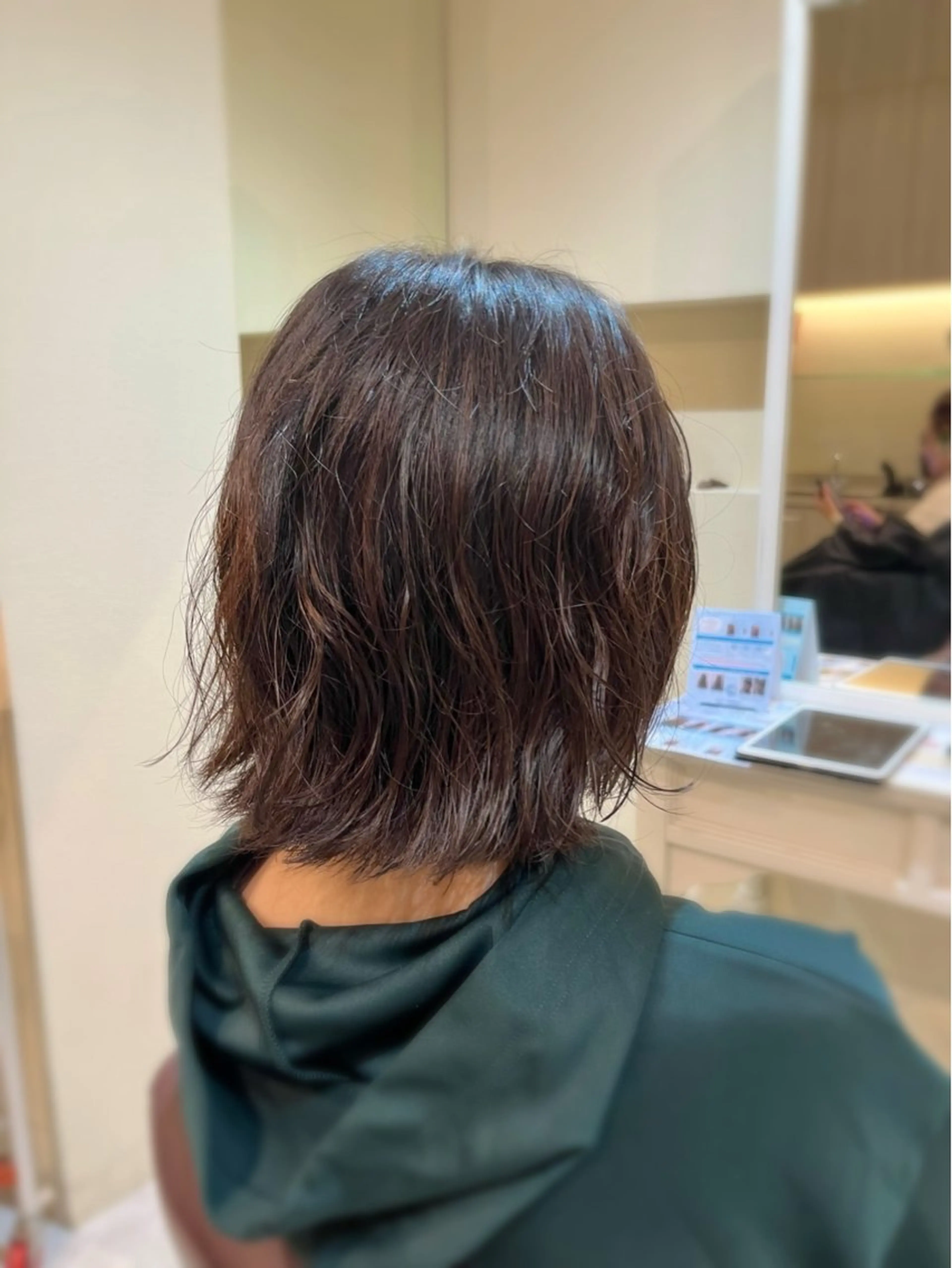 ミディアム パーマ ミディアムパーマ ボブ カット パーマ mulum所属・ボブパーマ/ ウルフパーマ原科🪴のヘアスタイル