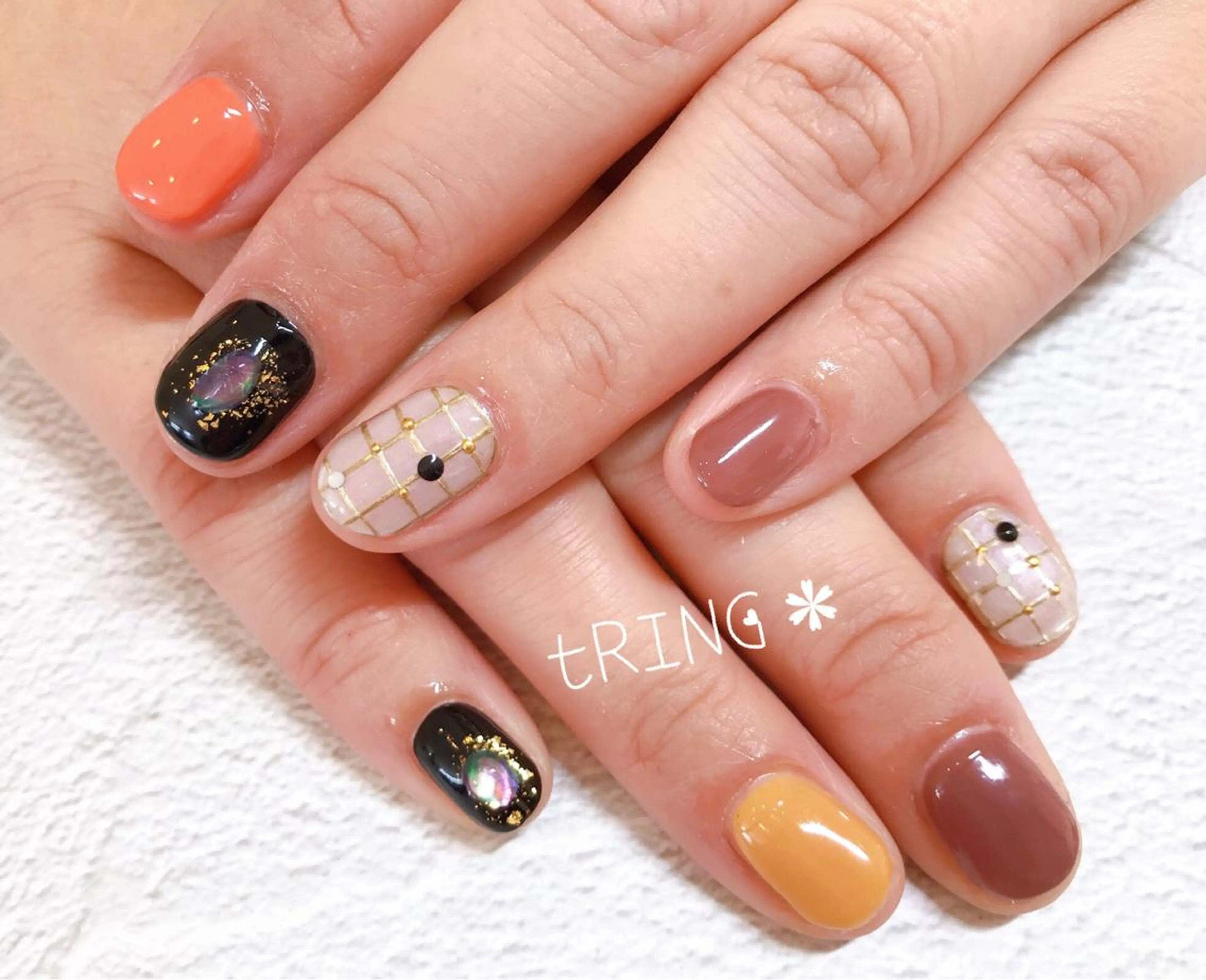 ネイル ハンドネイル tRING＊ しいの木台のネイルデザイン