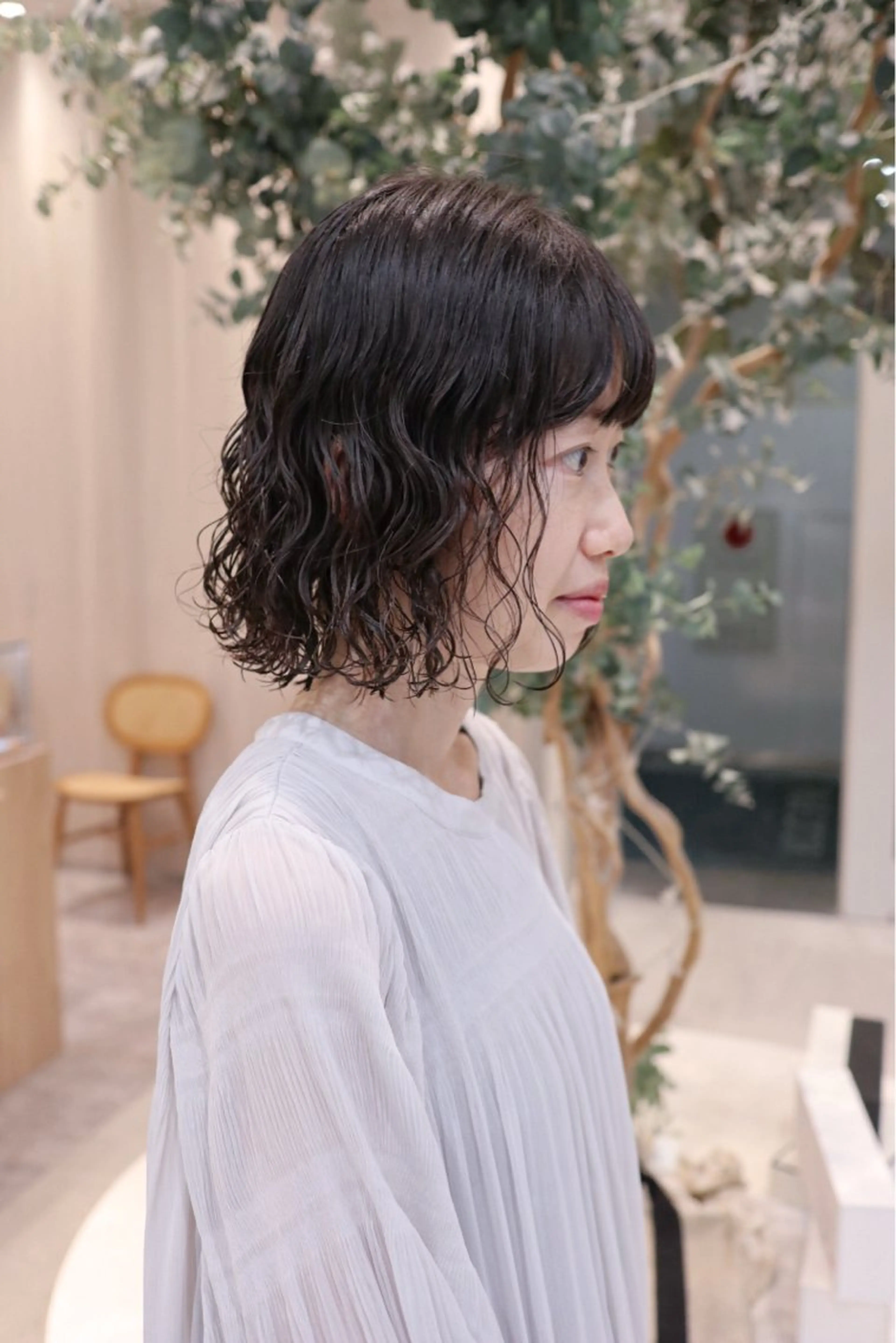 ミディアム パーマ ミディアムパーマ 小川 光のヘアスタイル