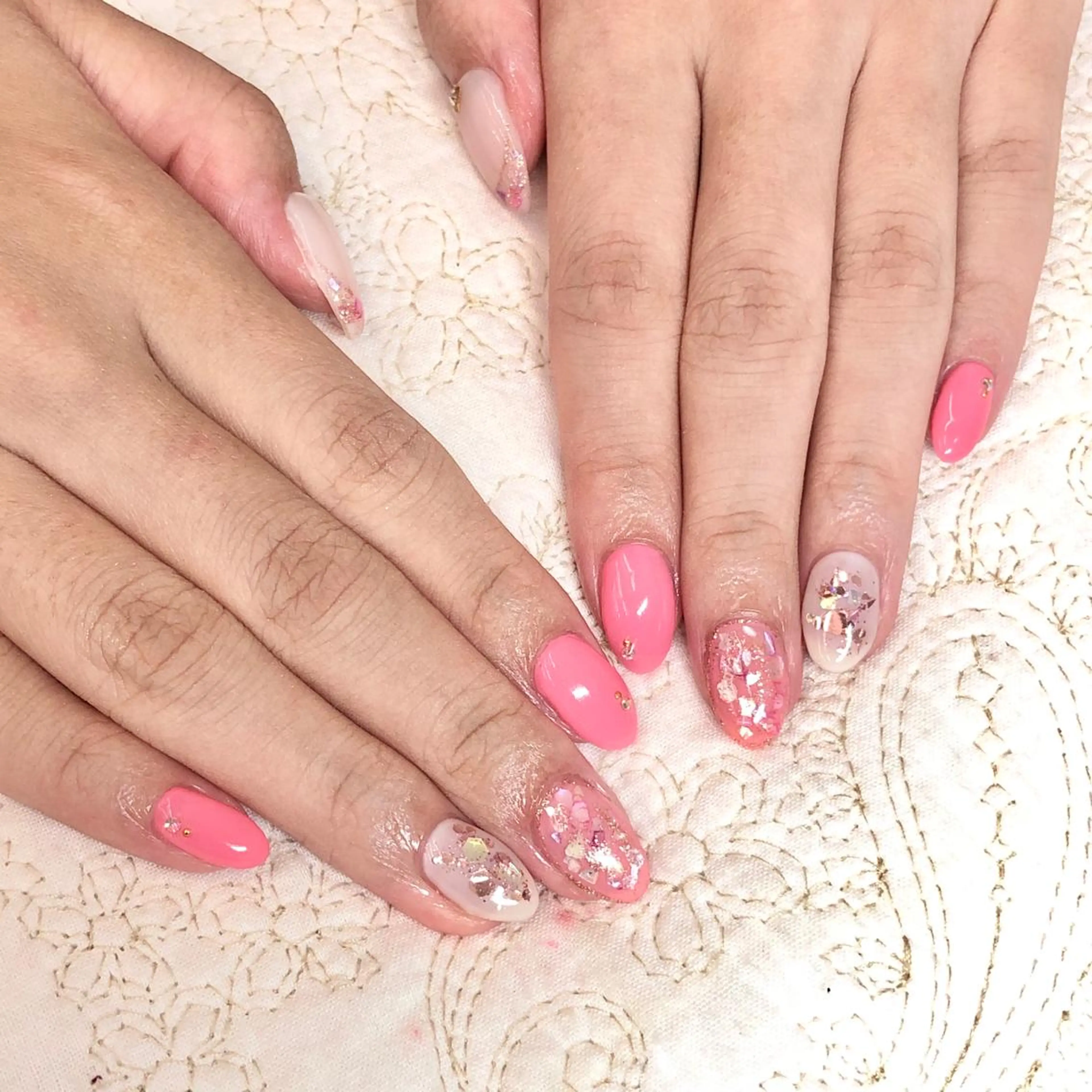 ネイル ピンク 🎀AYAKO 🎀中韓ネイルのネイルデザイン