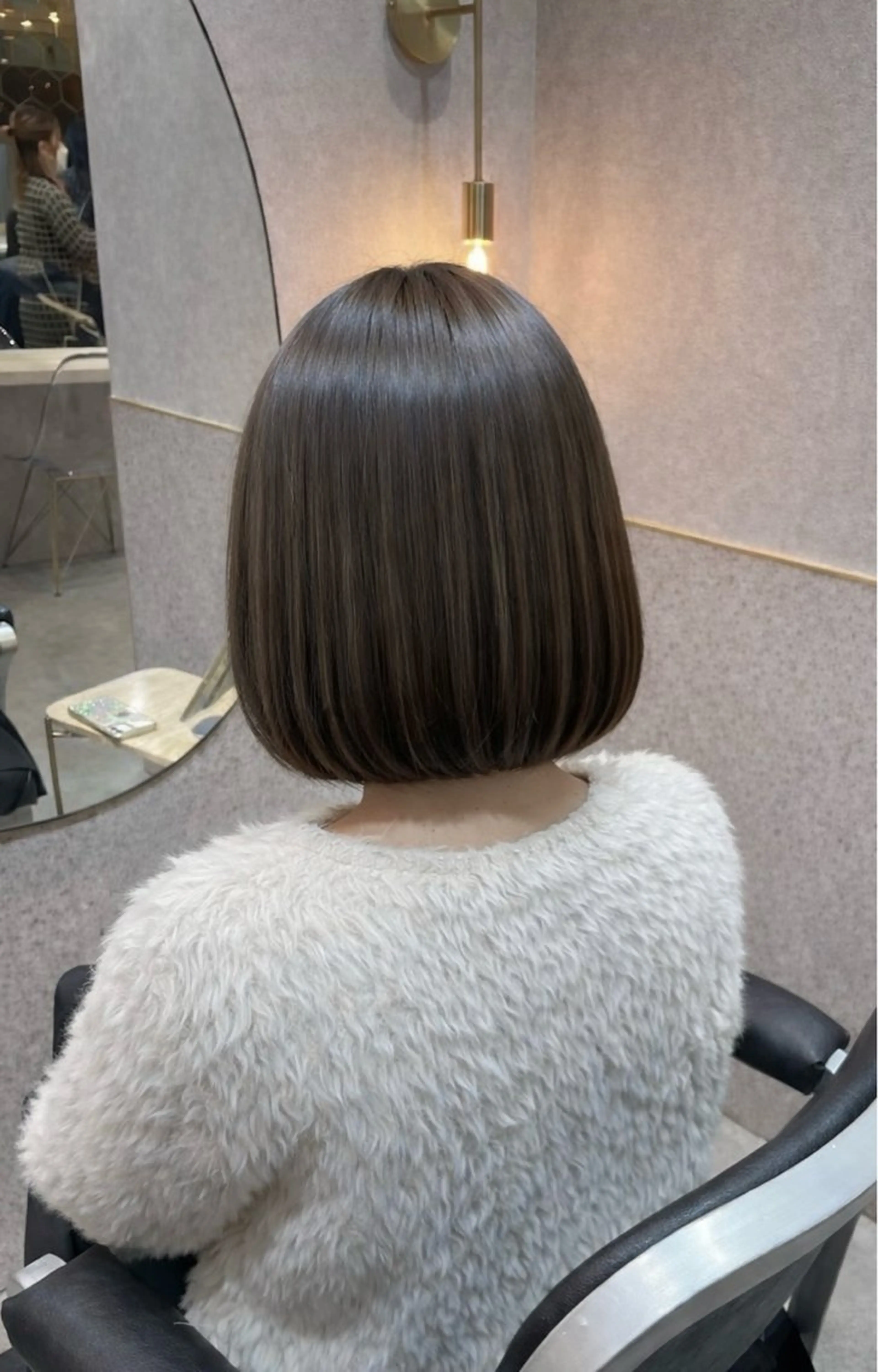 ショート 切りっぱなしボブ ボブレイヤー ボブ レイヤーカット カット ヘアカラー トリートメント 新宿/韓国レイヤー/ 顔周りカット松本美晴のヘアスタイル