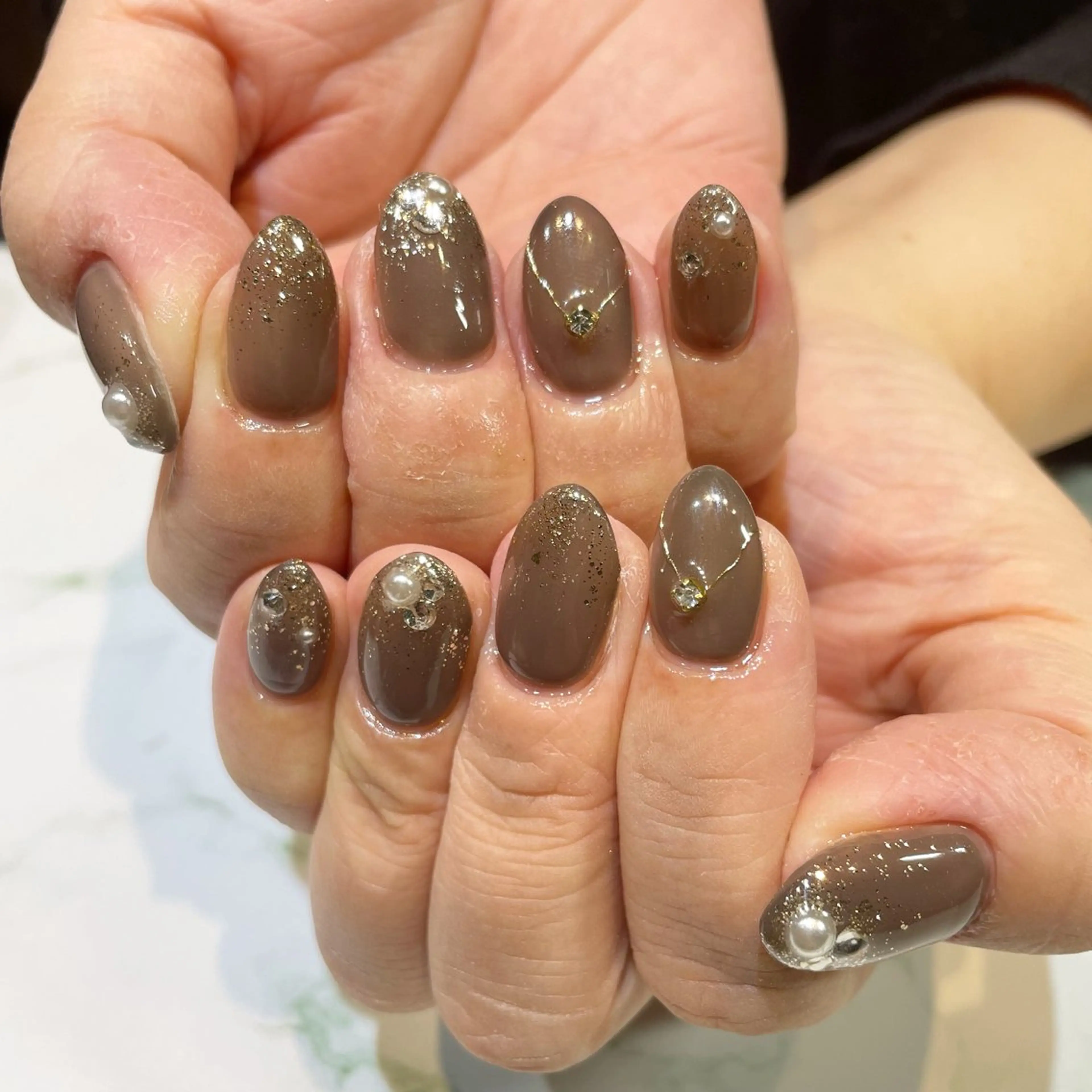 ネイル フラッシュネイル フットネイル ジェルネイル マグネットネイル ニュアンスネイル 糀屋 彩奈のネイルデザイン