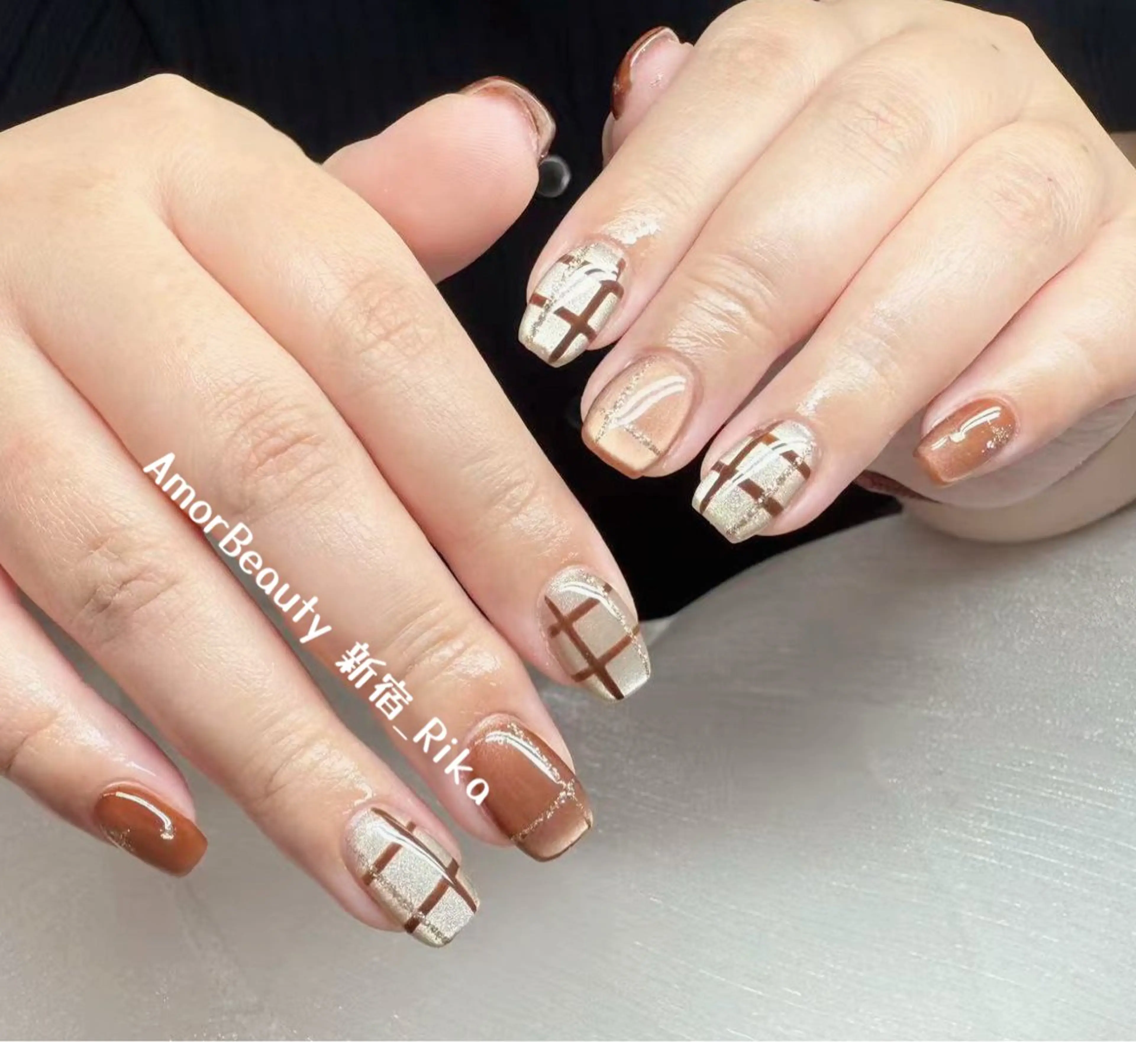 ネイル ハンドネイル ハンドケア Kaka_ パラジェル、長さだしのネイルデザイン