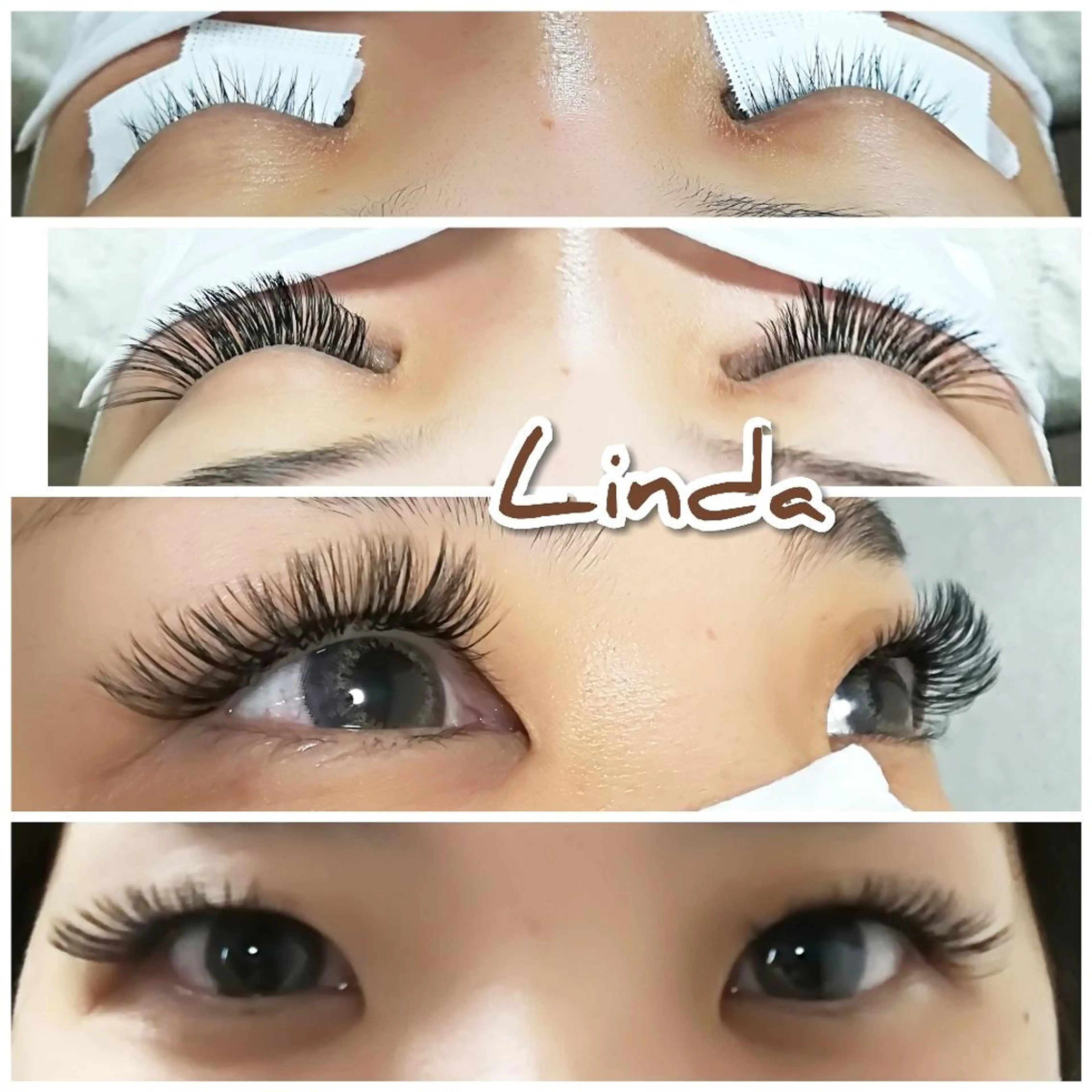 マツエク・マツパ 付け放題 ボリュームラッシュ linda lashesのマツエク・マツパデザイン