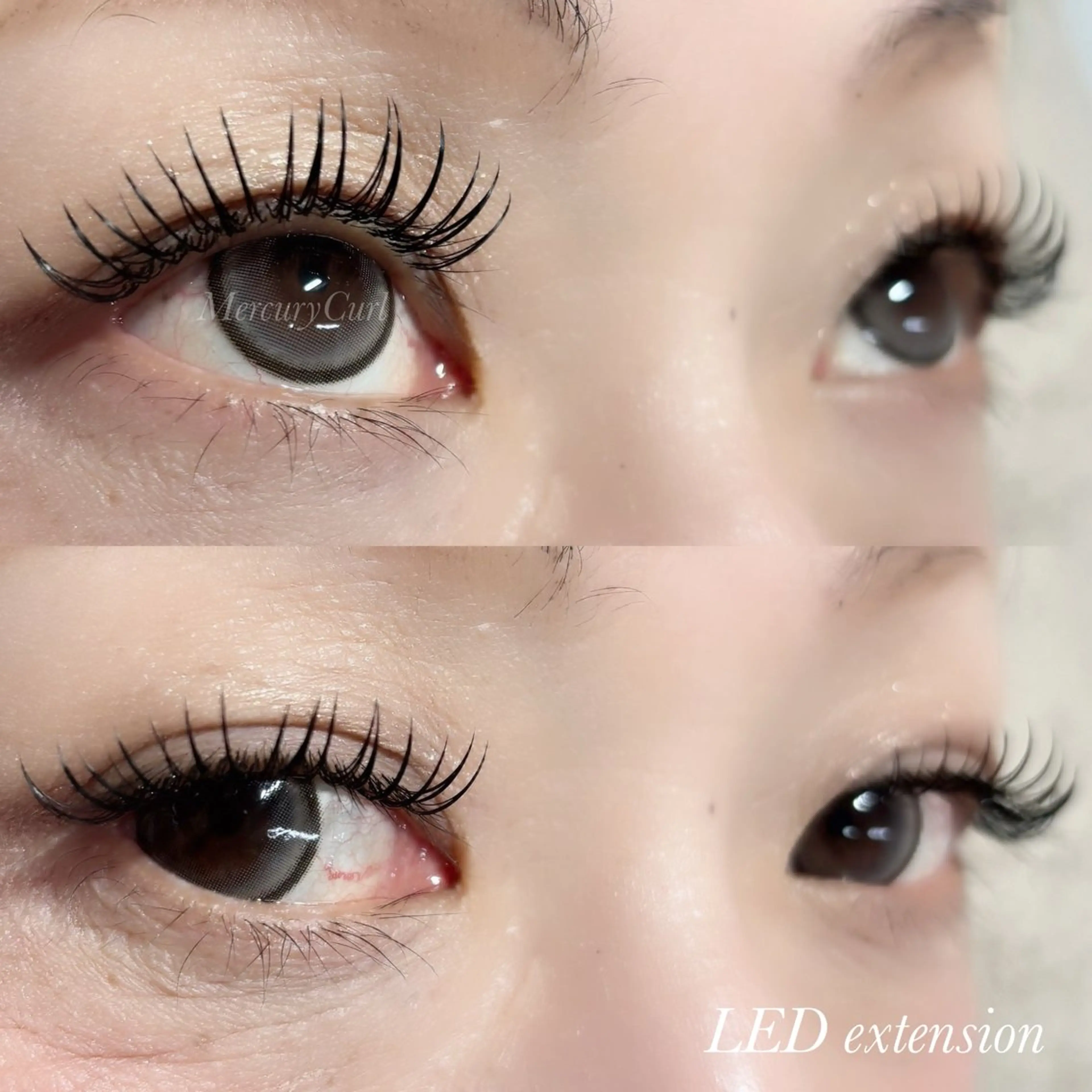 マツエク・マツパ 付け放題 束感まつ毛 フラットラッシュ Mercury Curl中村織恵のマツエク・マツパデザイン