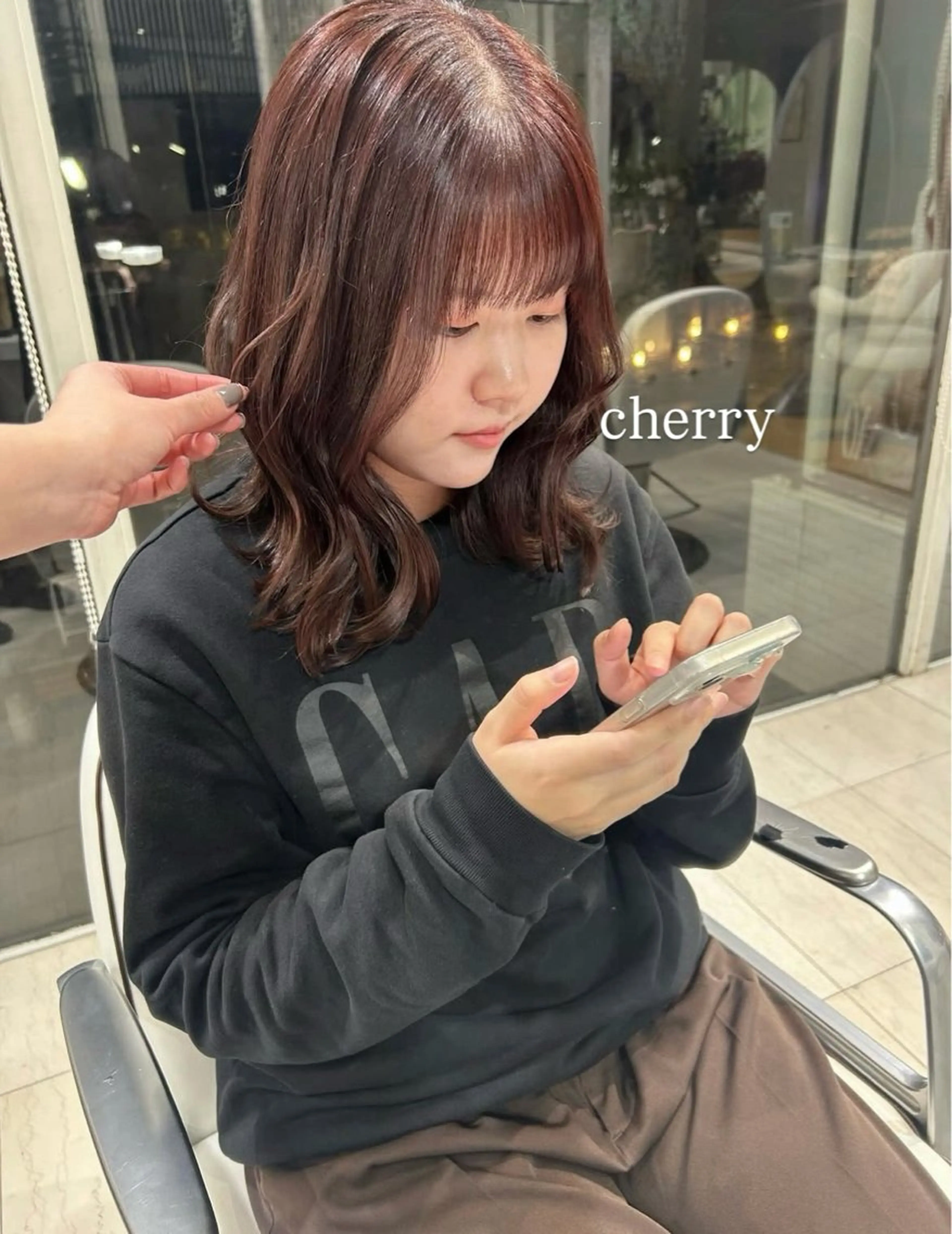 ミディアム ヘアカラー ありむらもえ/ 透明感カラーのヘアスタイル