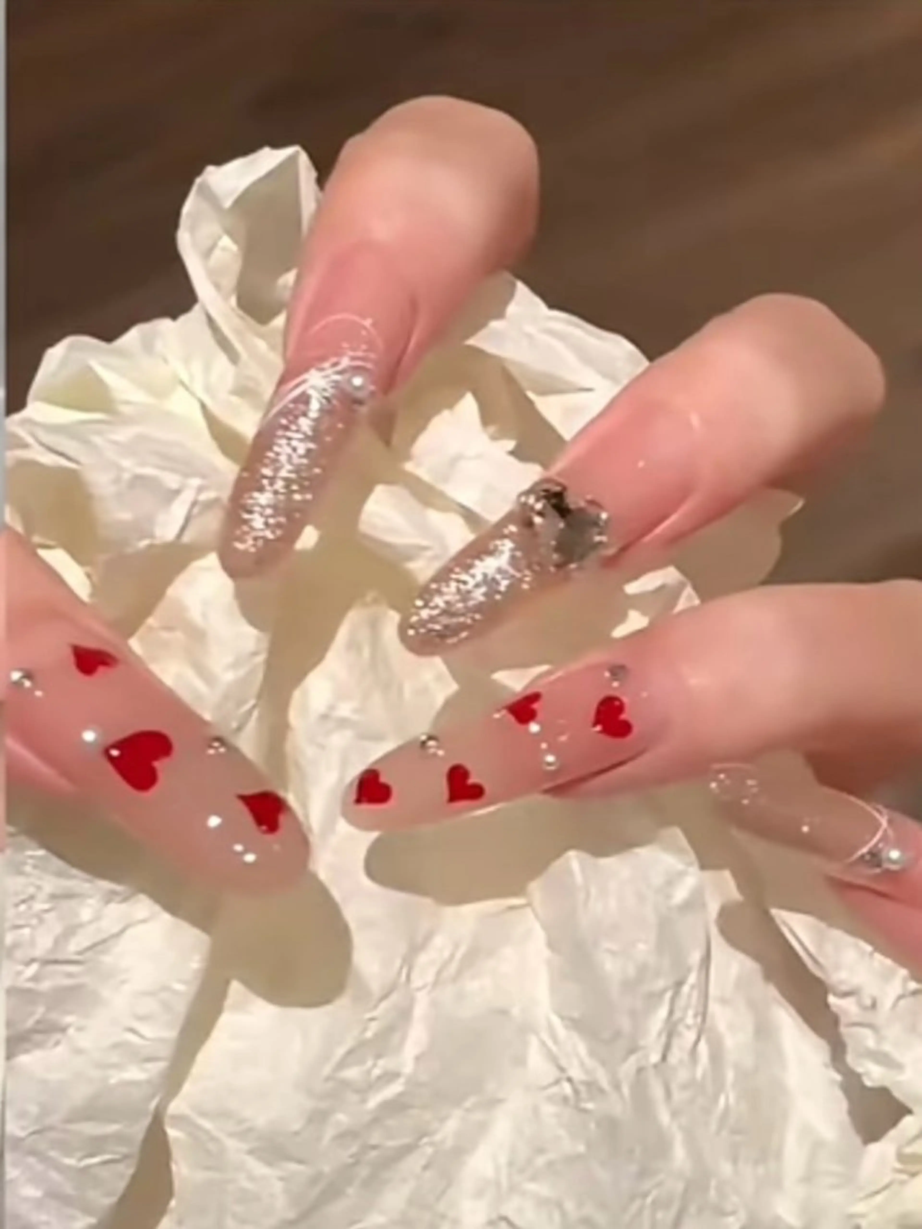 ネイル 長さ出し フレンチネイル ジェルネイル 韓国ネイル マグネットネイル sun nail池袋 モデル募集のネイルデザイン