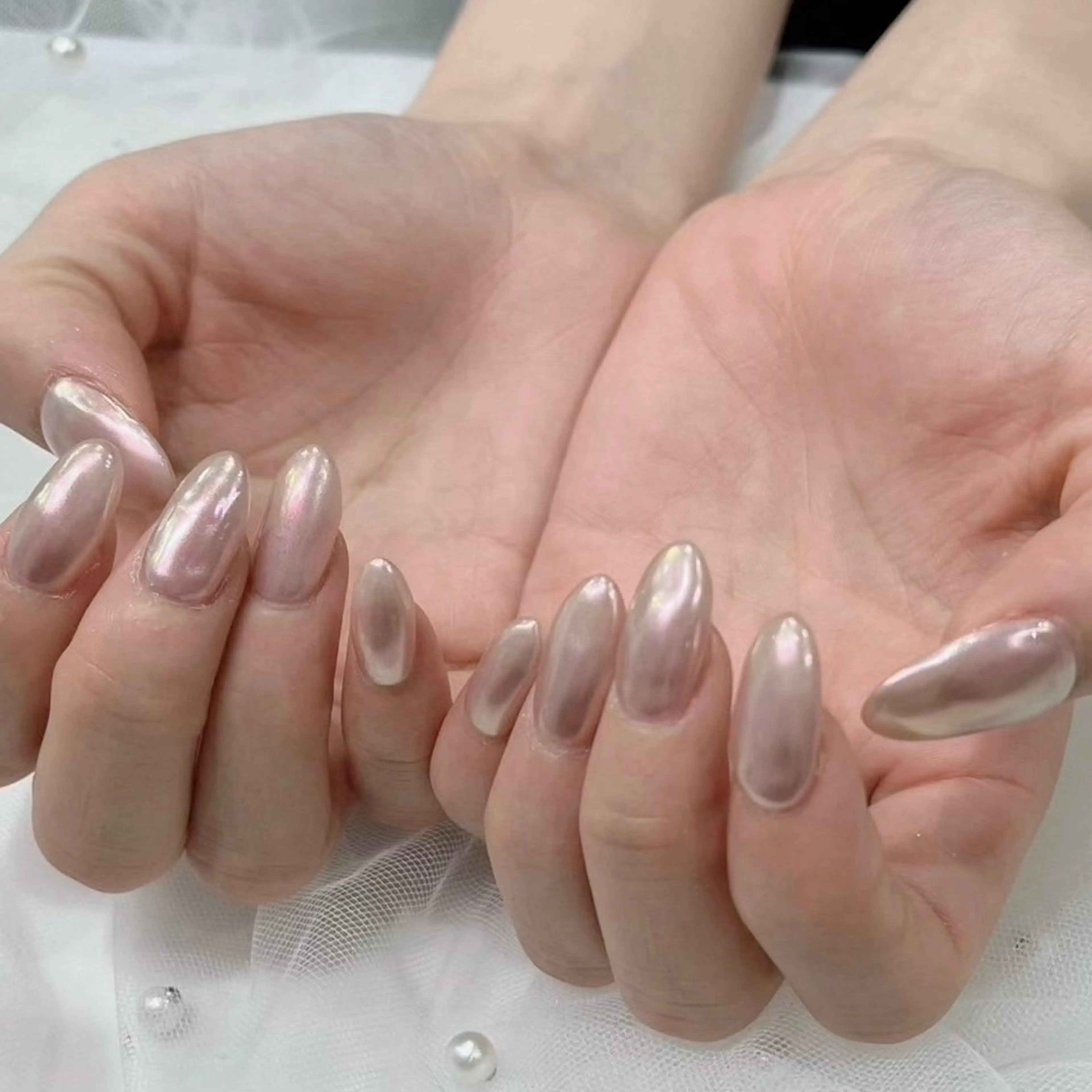 ネイル オーロラネイル ハンドネイル 🧡Shine船橋 鳴海🧡のネイルデザイン