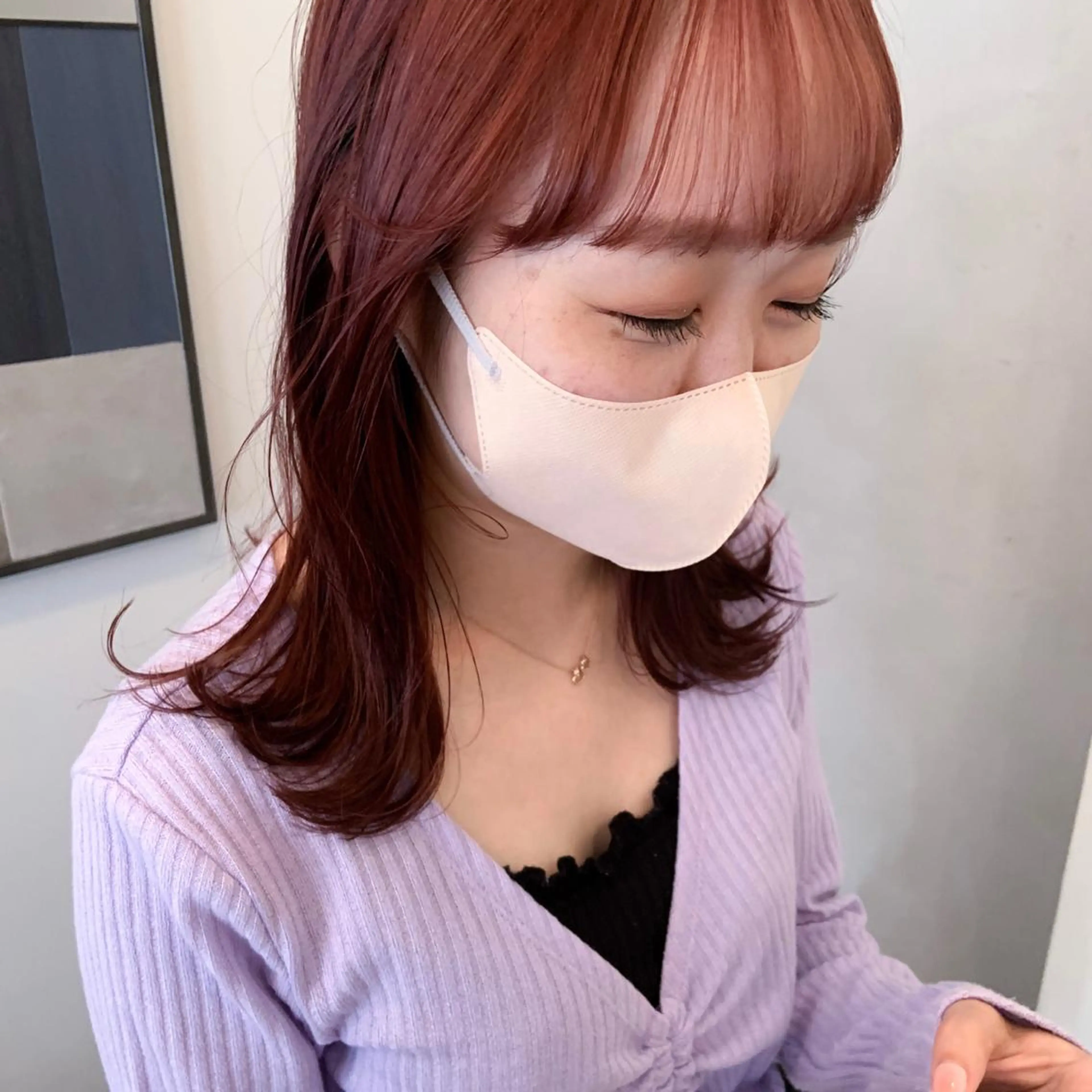 ミディアム カラー 名駅/大人可愛い /艶髪/流音のヘアスタイル