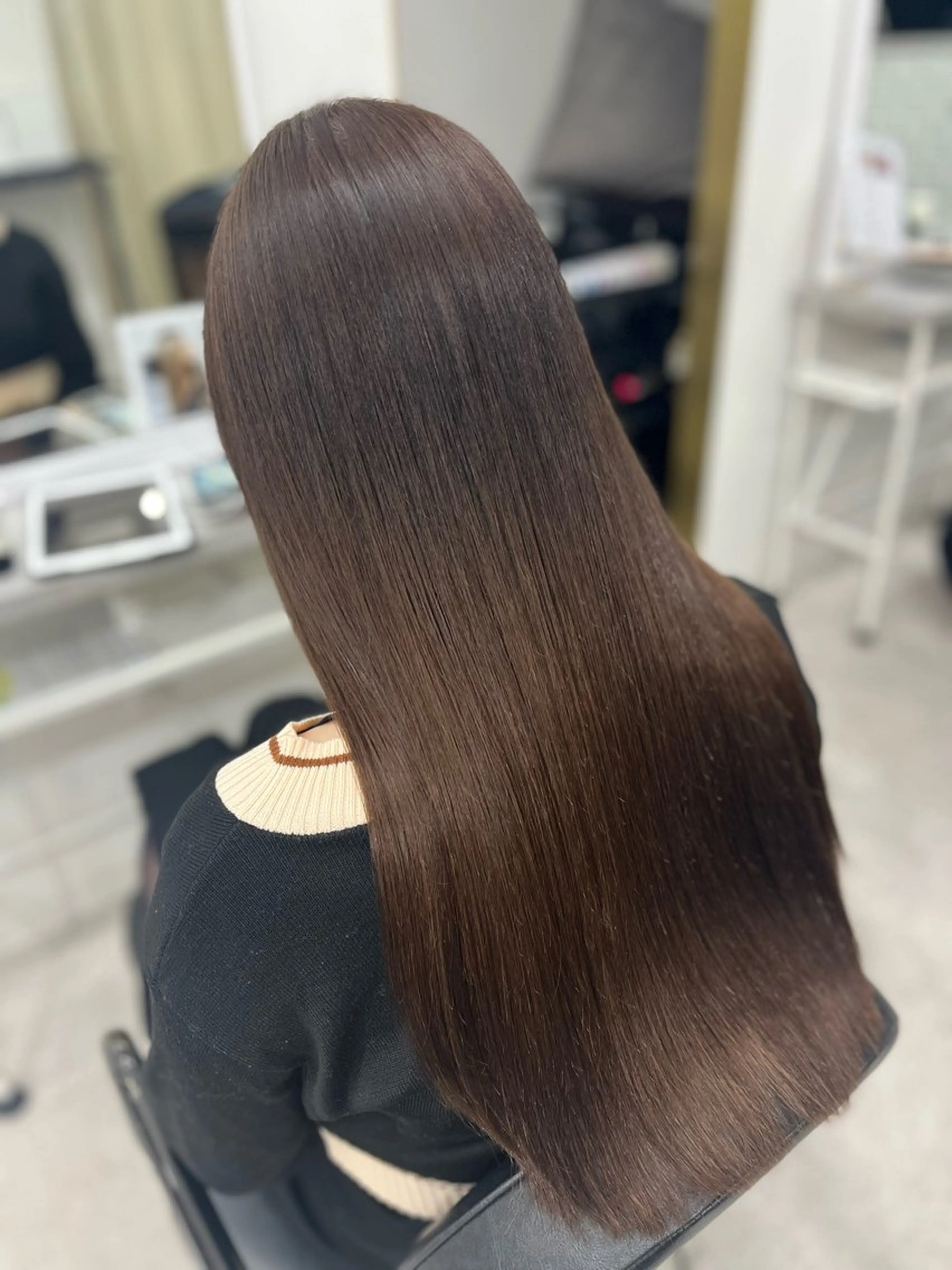 ロング カラー ブリーチ ブラウンカラー ナチュラルブラウン カット ヘアカラー トリートメント 🫧ぷる艶カラー🫧 Yuubi🦩のヘアスタイル