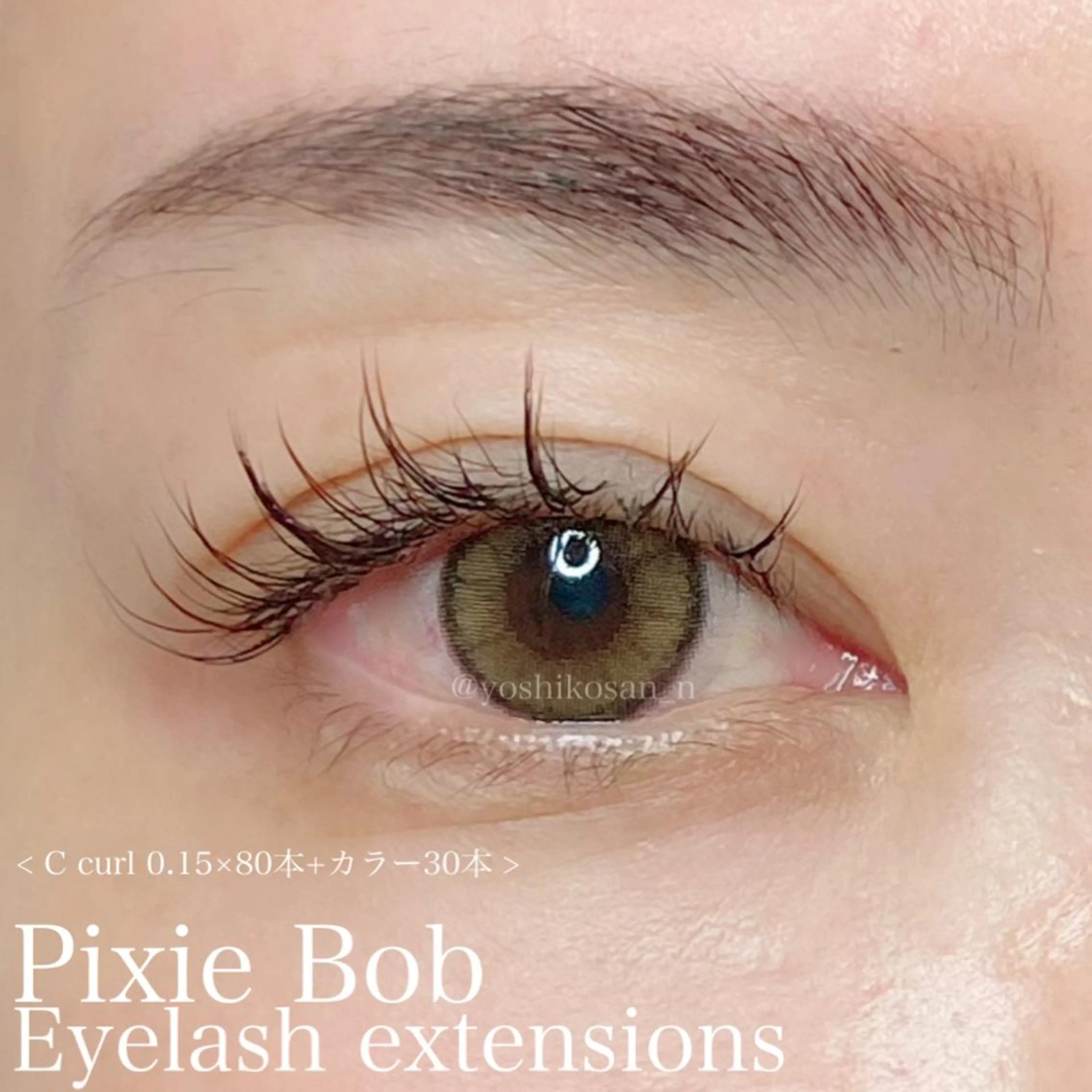 マツエク・マツパ 束感まつ毛 ワンホンマツエク マツエク Pixie Bob 🐈‍⬛　位田のマツエク・マツパデザイン