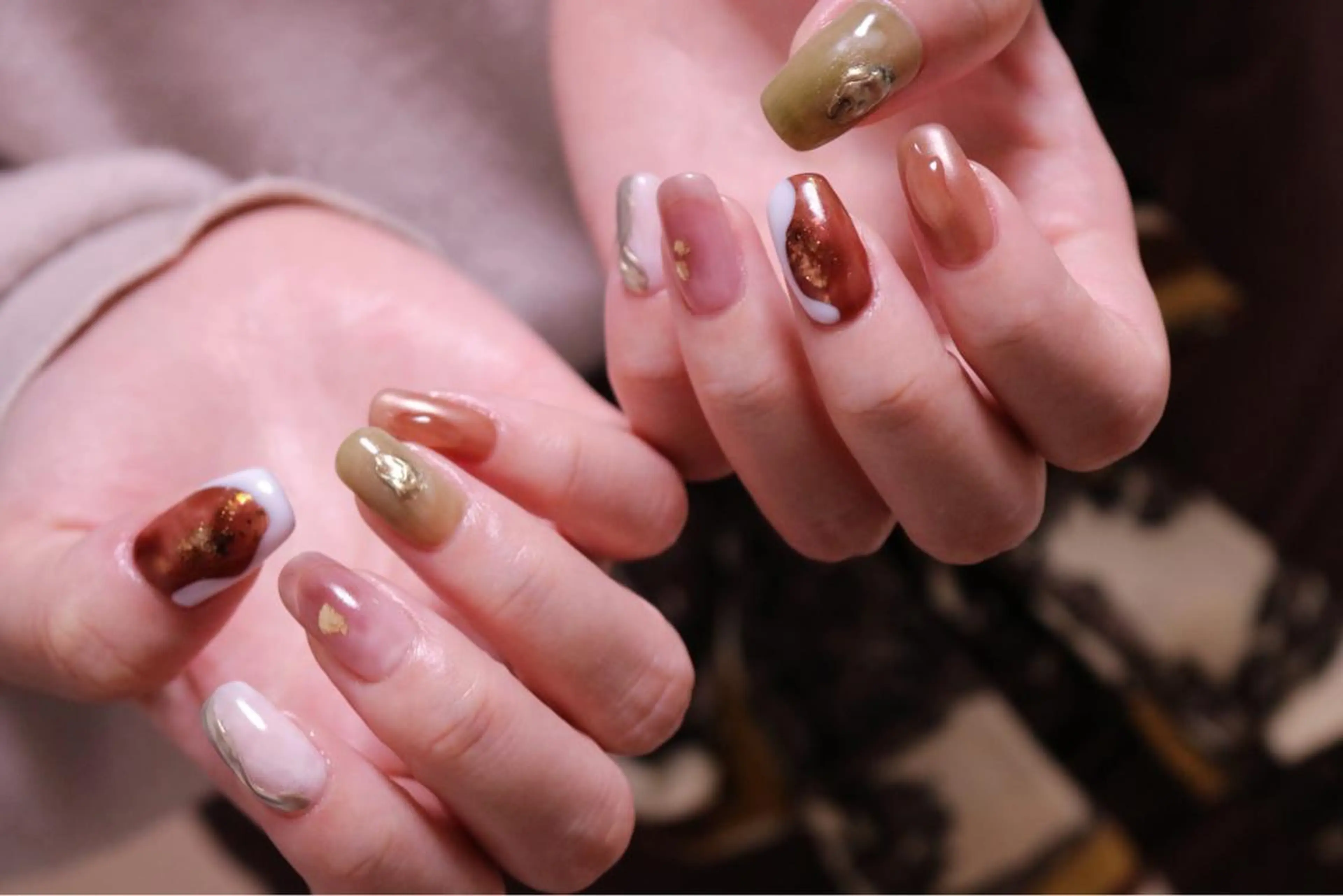 ネイル 長さ出し ジェルネイル 韓国ネイル 持ち込み ニュアンスネイル ハンドネイル MH Nailのネイルデザイン