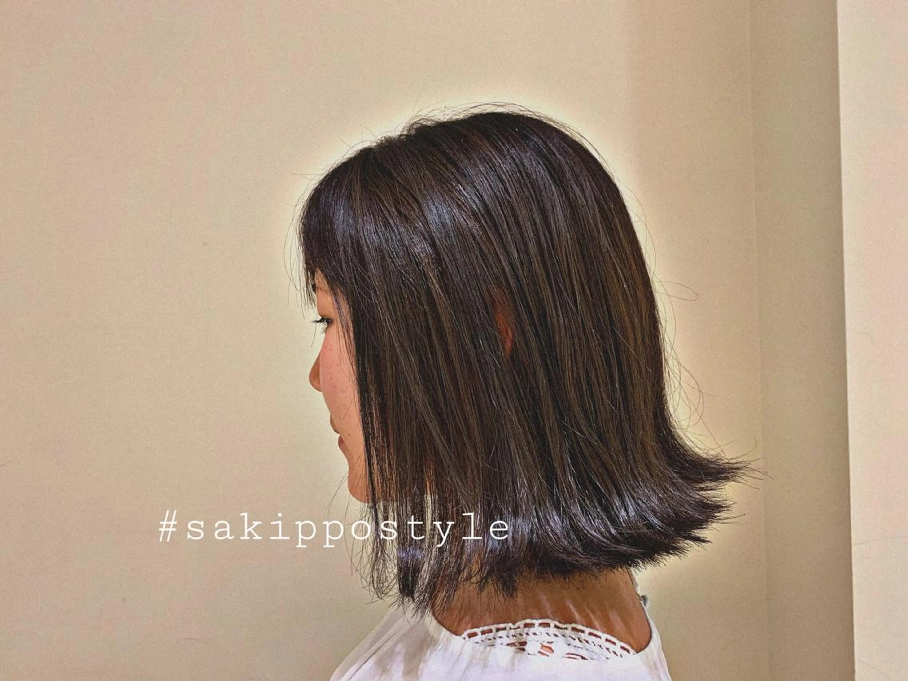 ミディアム カラー ボブ Sol所属・Sol. Sakihoのヘアスタイル