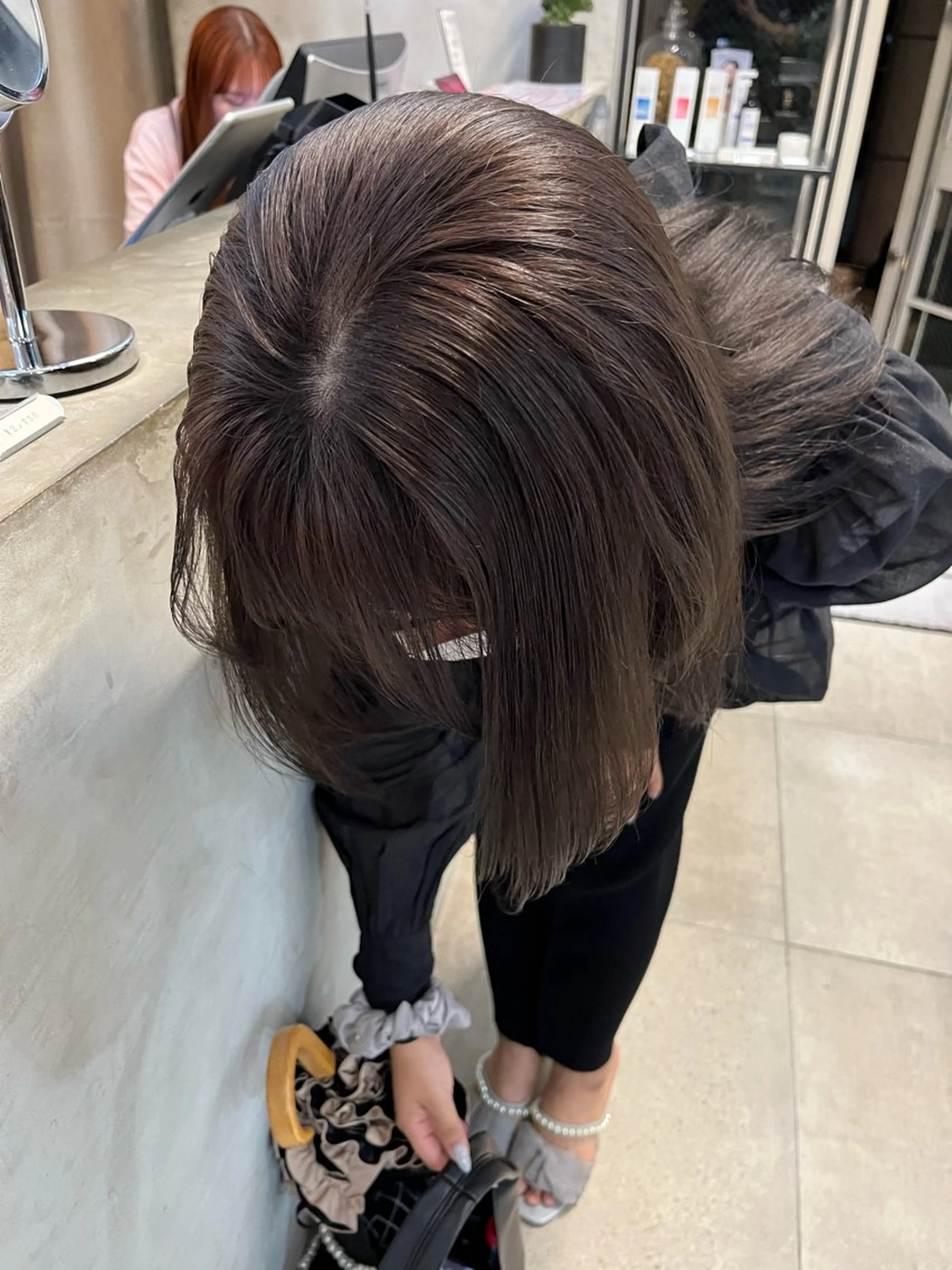 ミディアム カラー ブリーチ 透明感カラー ダブルカラー グレージュ ナチュラルなヘア /ヨシダトモキのヘアスタイル