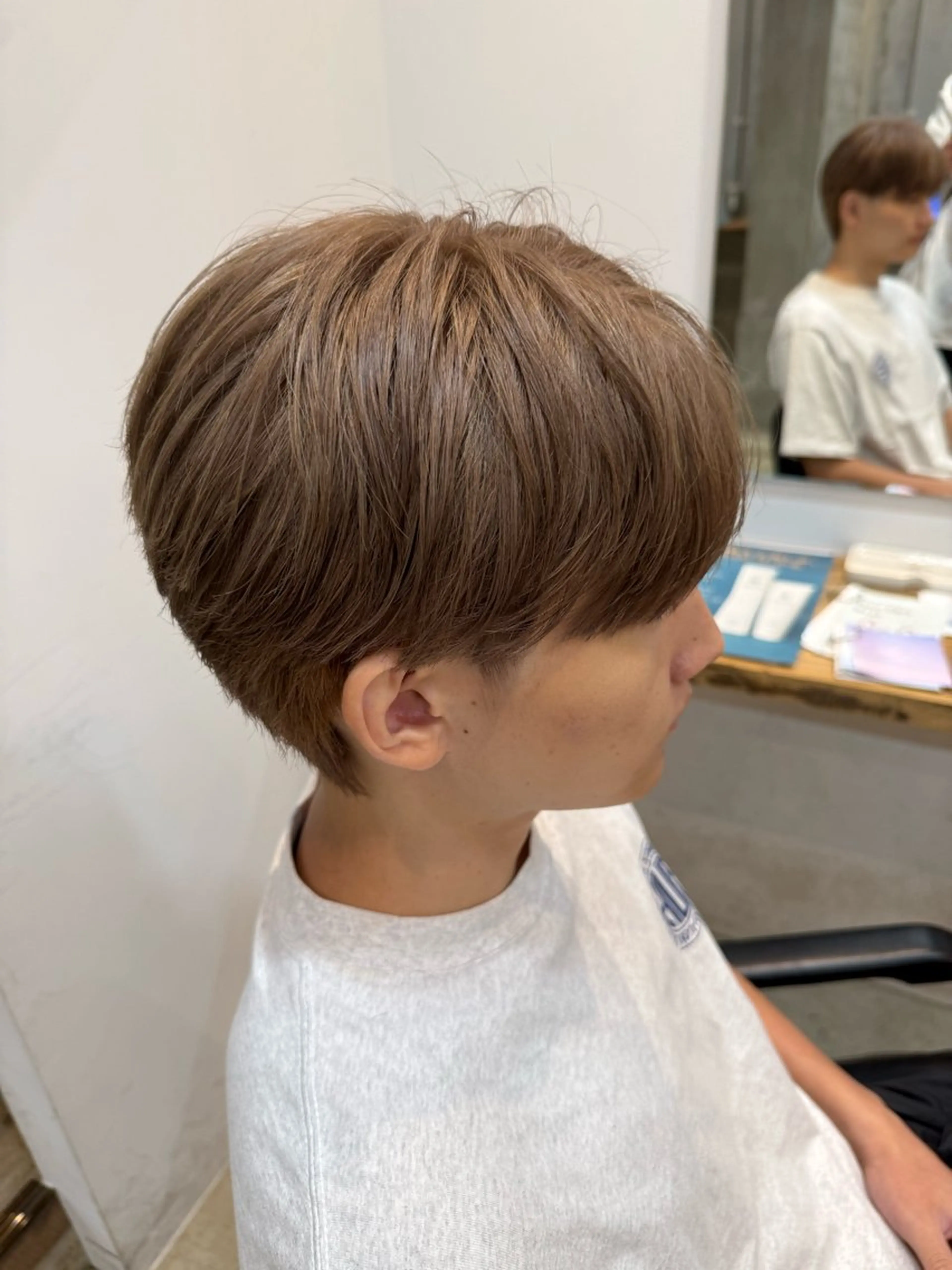 カラー メンズ 小林 崇雅　ダウンパーマのヘアスタイル