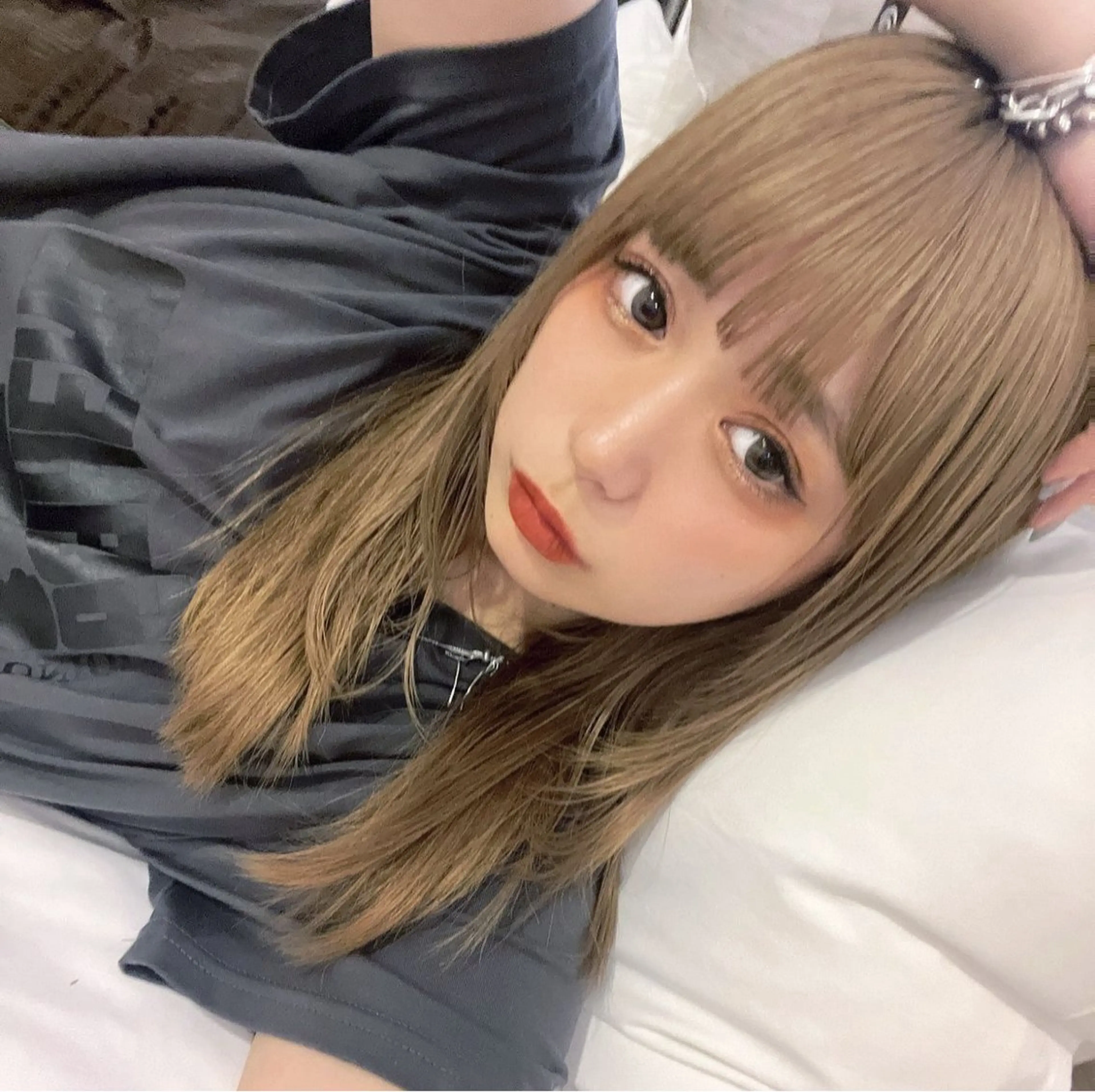 ミディアム カラー 山崎/ボブ縮毛矯正 レイヤー髪質改善のヘアスタイル