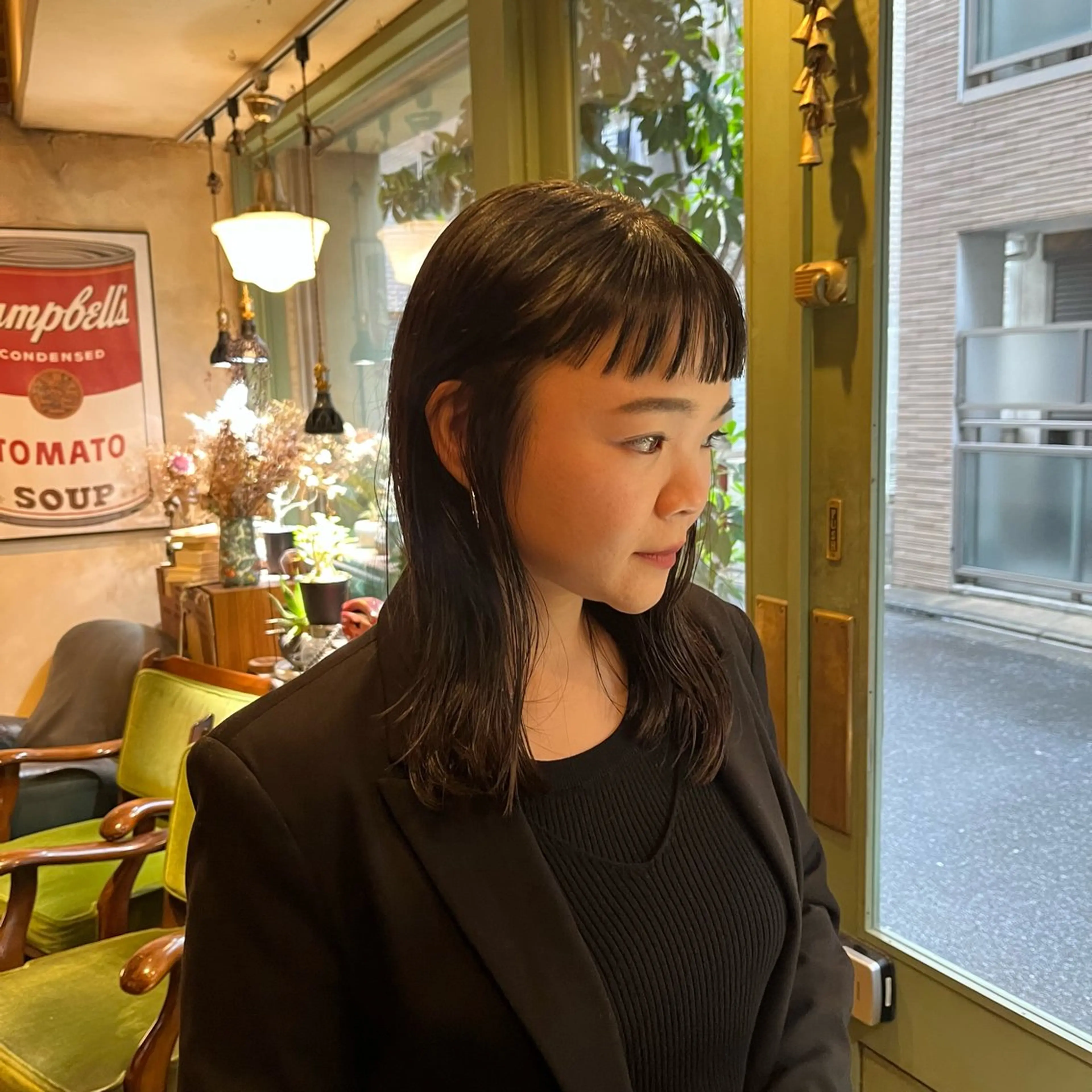 セミロング カラー 抜け感ショート パーマ/緒方椋のヘアスタイル