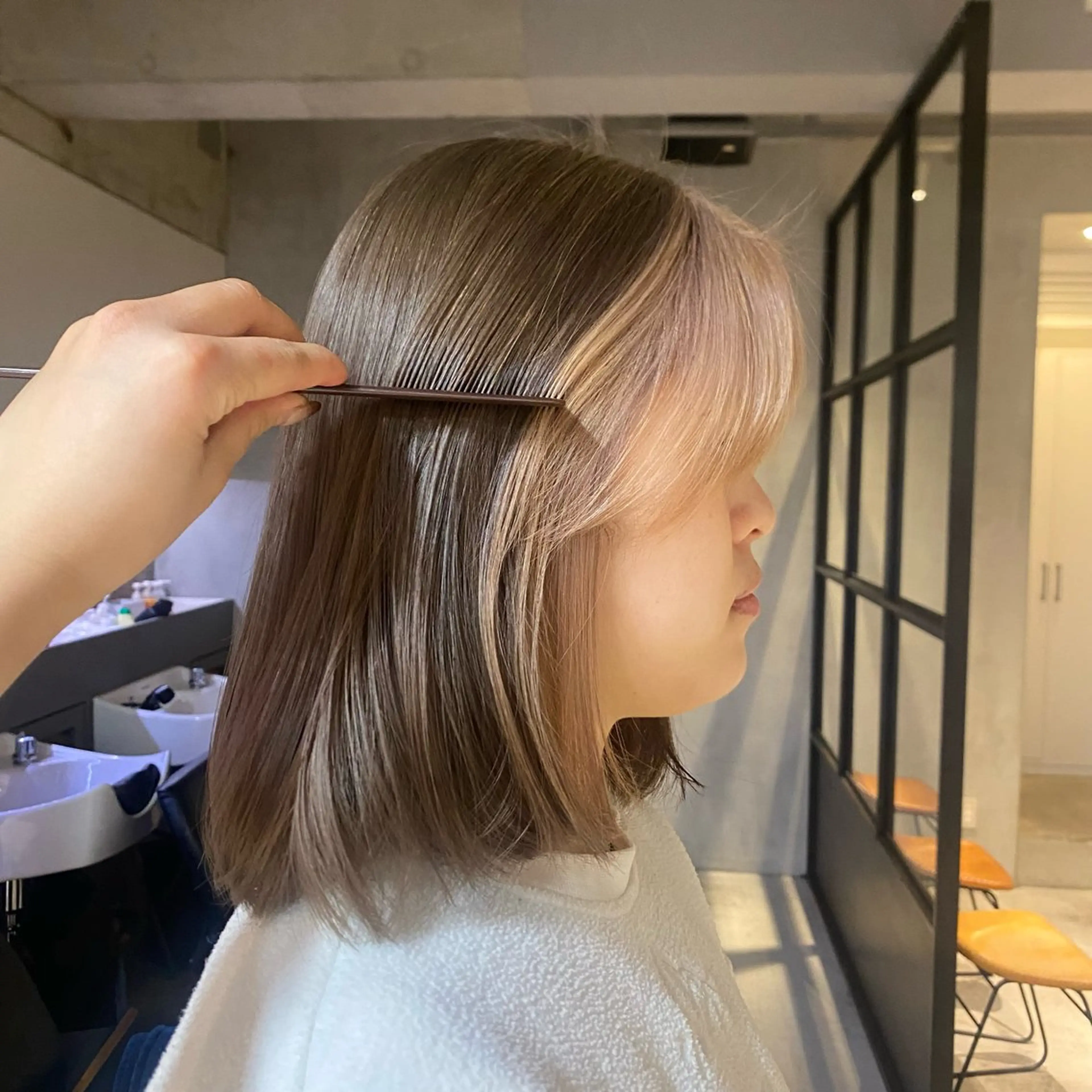 ミディアム カラー ヘアカラー ひなた / elima調布のヘアスタイル