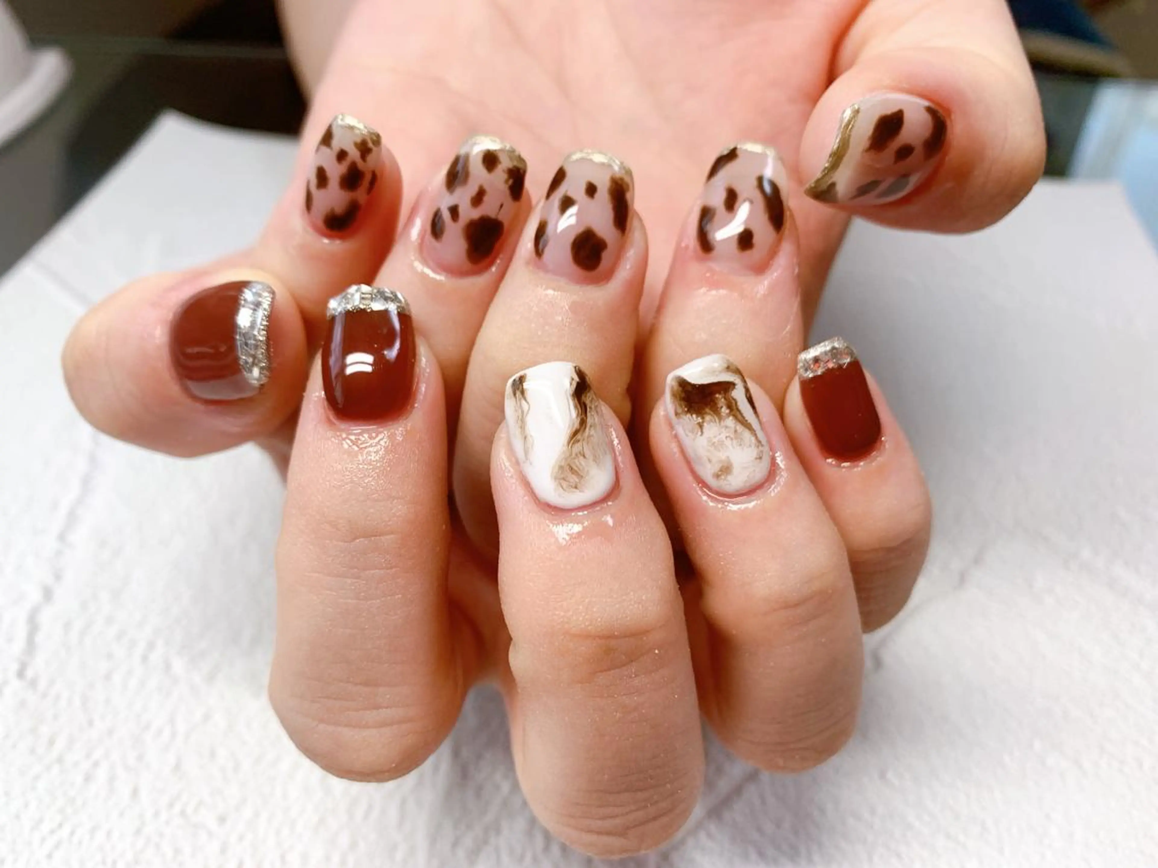 ネイル アニマル柄 アートネイル フレンチネイル ガラスフレンチ 痩身/脱毛/ネイル HARUKAのエステ・リラクイメージ