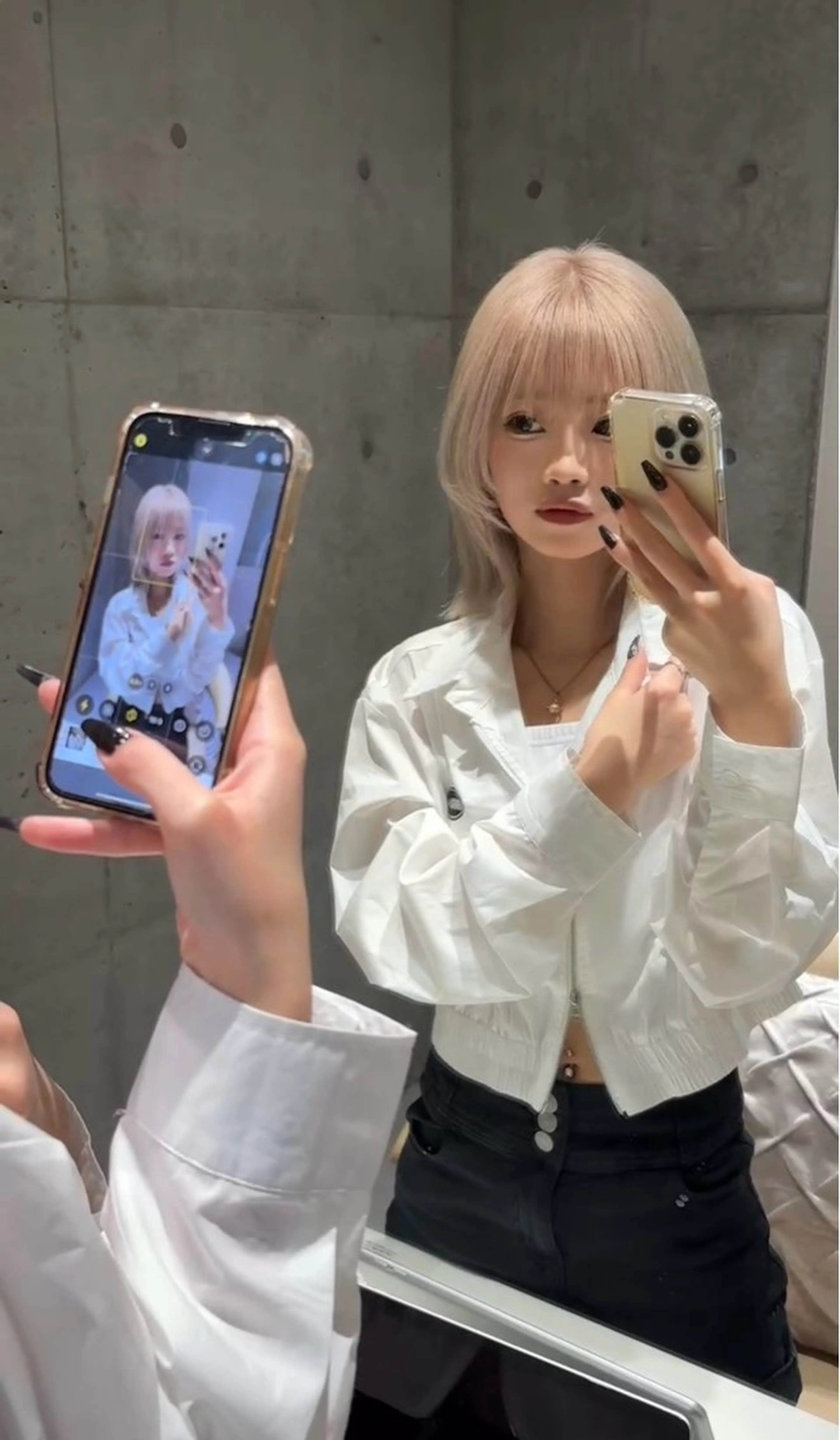 🎀【平日限定】🎀カット+ダブルカラー+選べるトリートメント/髪質改善🪽✨の写真