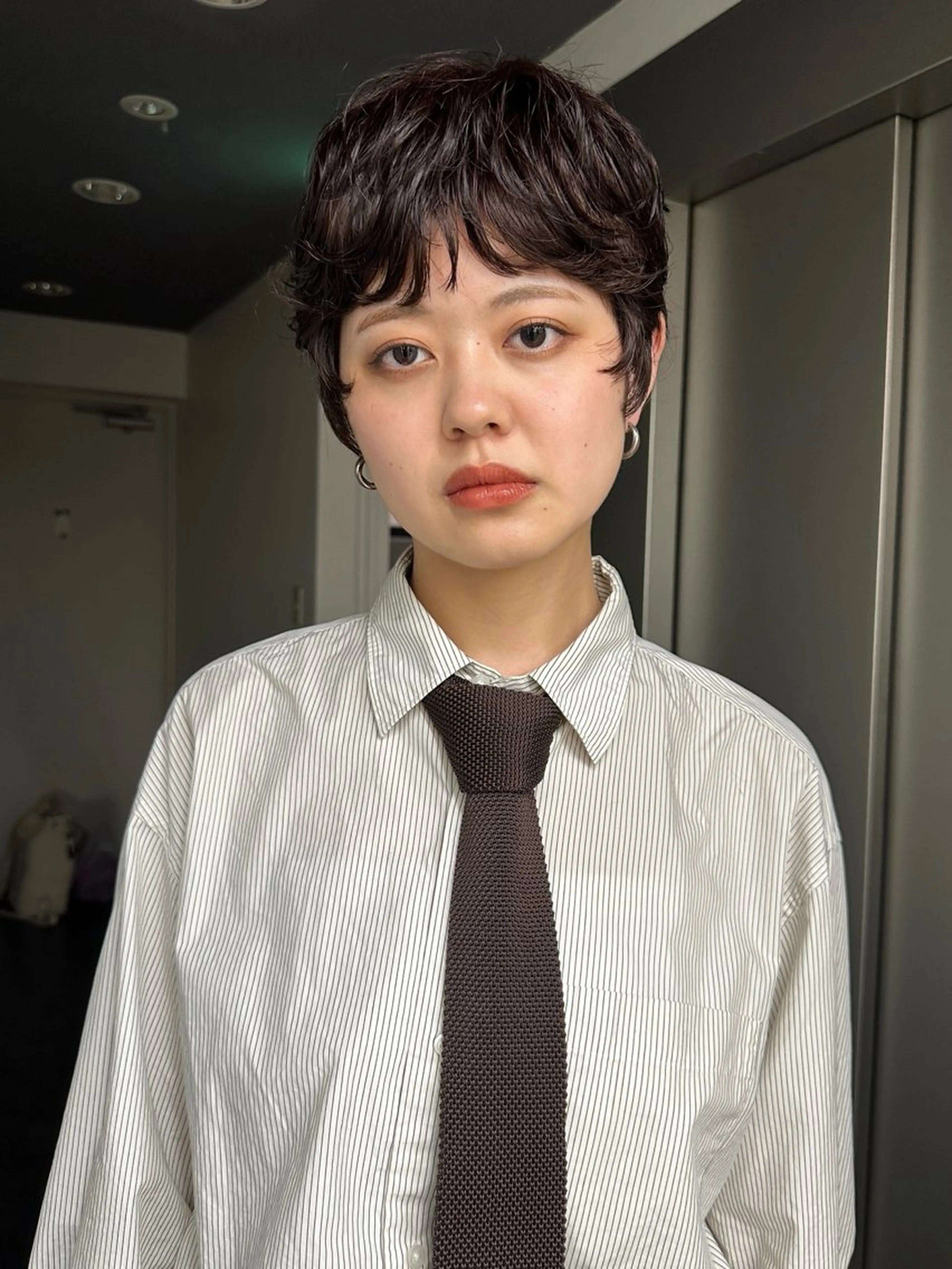 ショート カラー パーマ カット ヘアカラー パーマ ボブ/レイヤー/ケア パーマ/リュウタのヘアスタイル