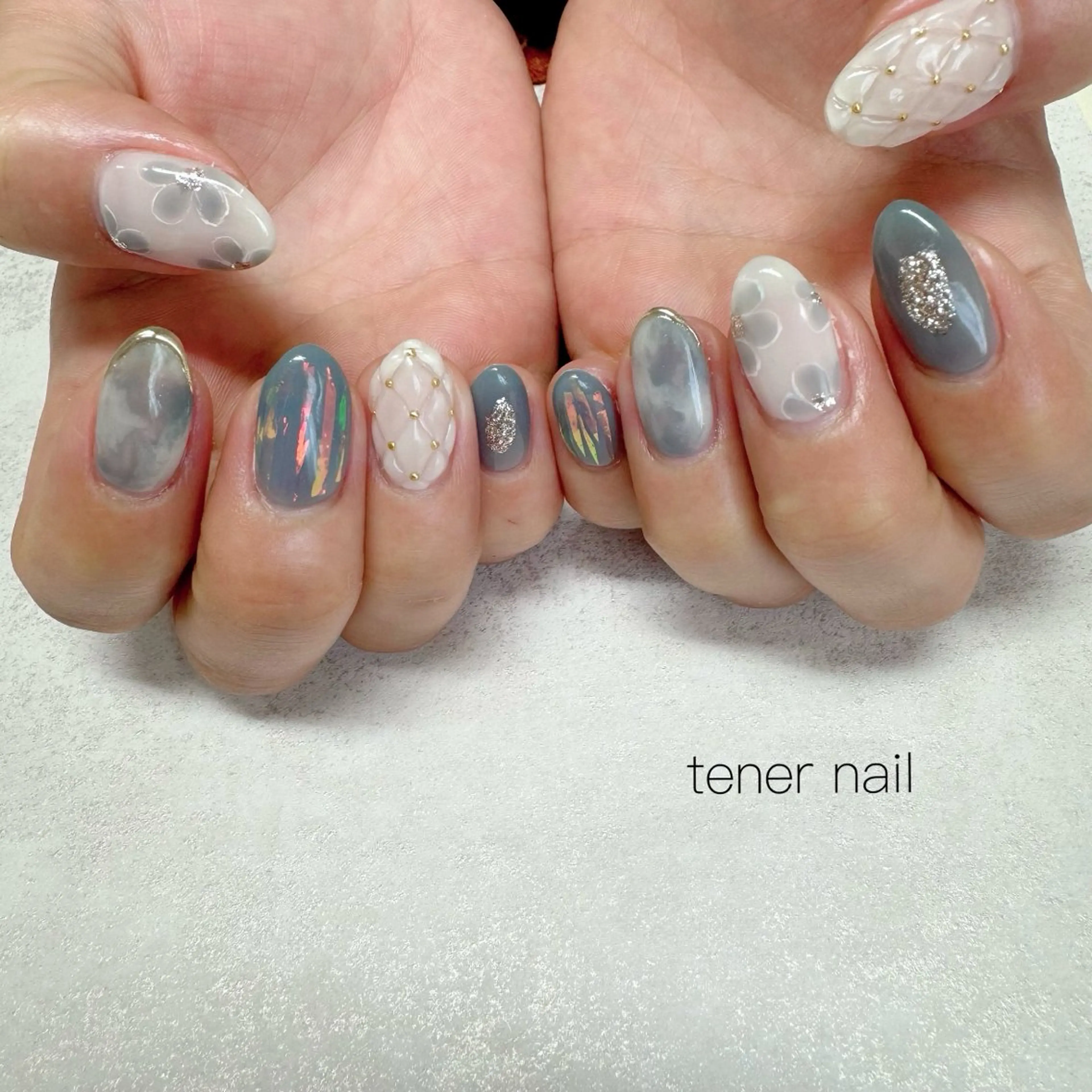ネイル フラワーネイル ハンドネイル tener  nail  テネルネイル所属・テネルネイル tener nailのネイルデザイン