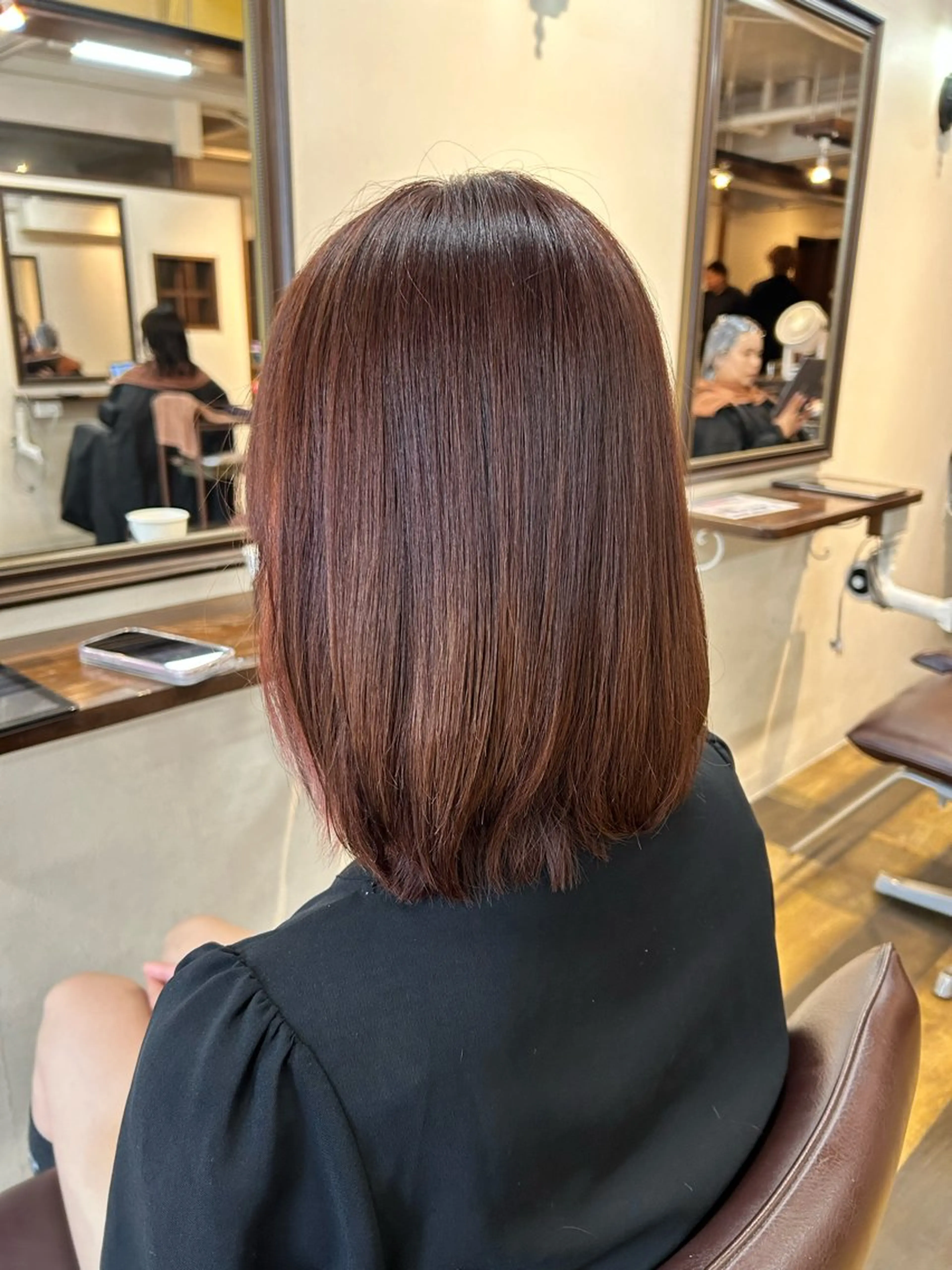 ミディアム カラー canonart上田 里恵のヘアスタイル