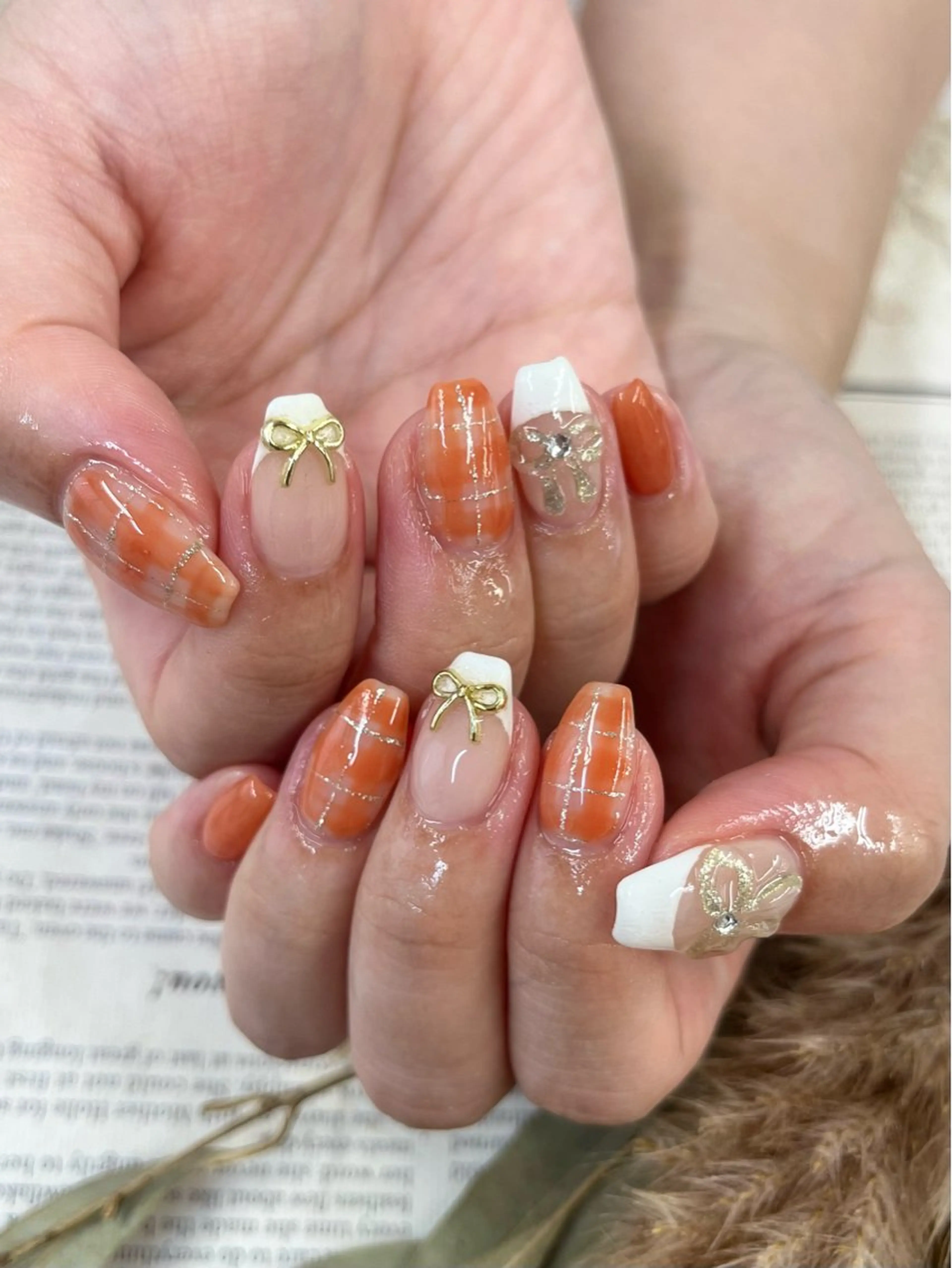 ネイル リボン ハンドネイル Basic町田本店 Suzunaのネイルデザイン