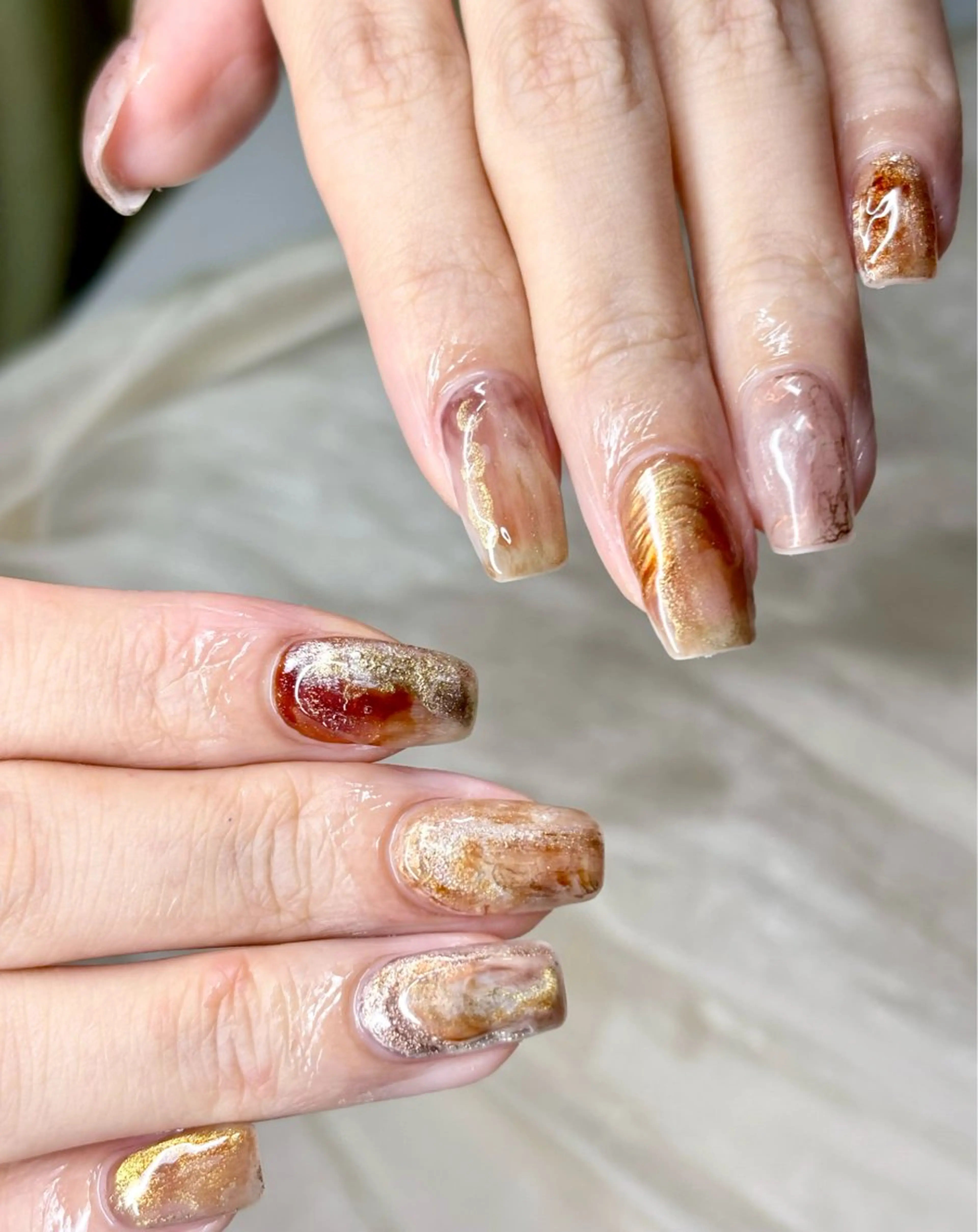 ネイル 持ち込み ニュアンスネイル N.KIRARI hanaのネイルデザイン