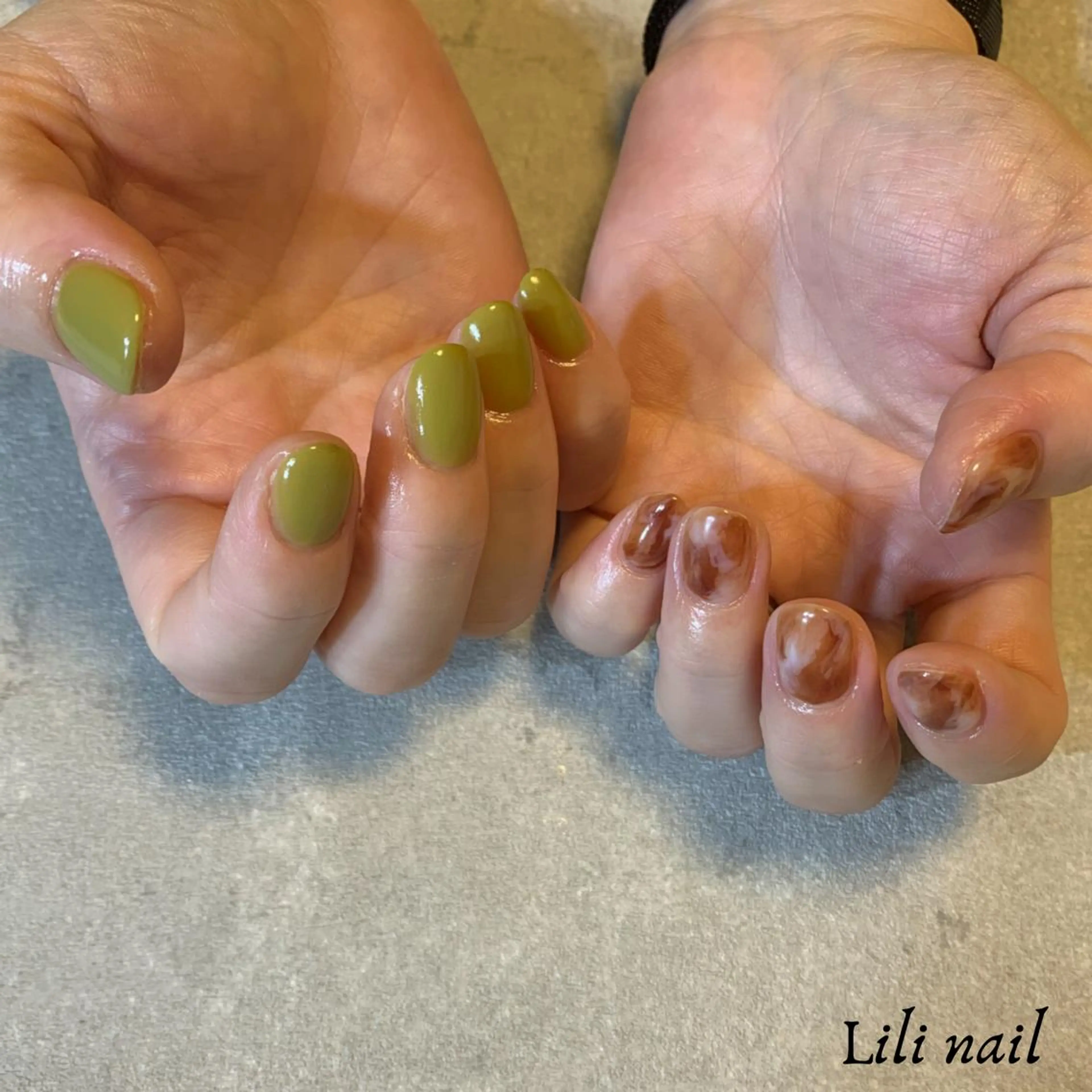 ショート ネイル アートネイル ピスタチオネイル ハンドネイル Lili beauty salon所属・Lilibeauty salonのネイルデザイン