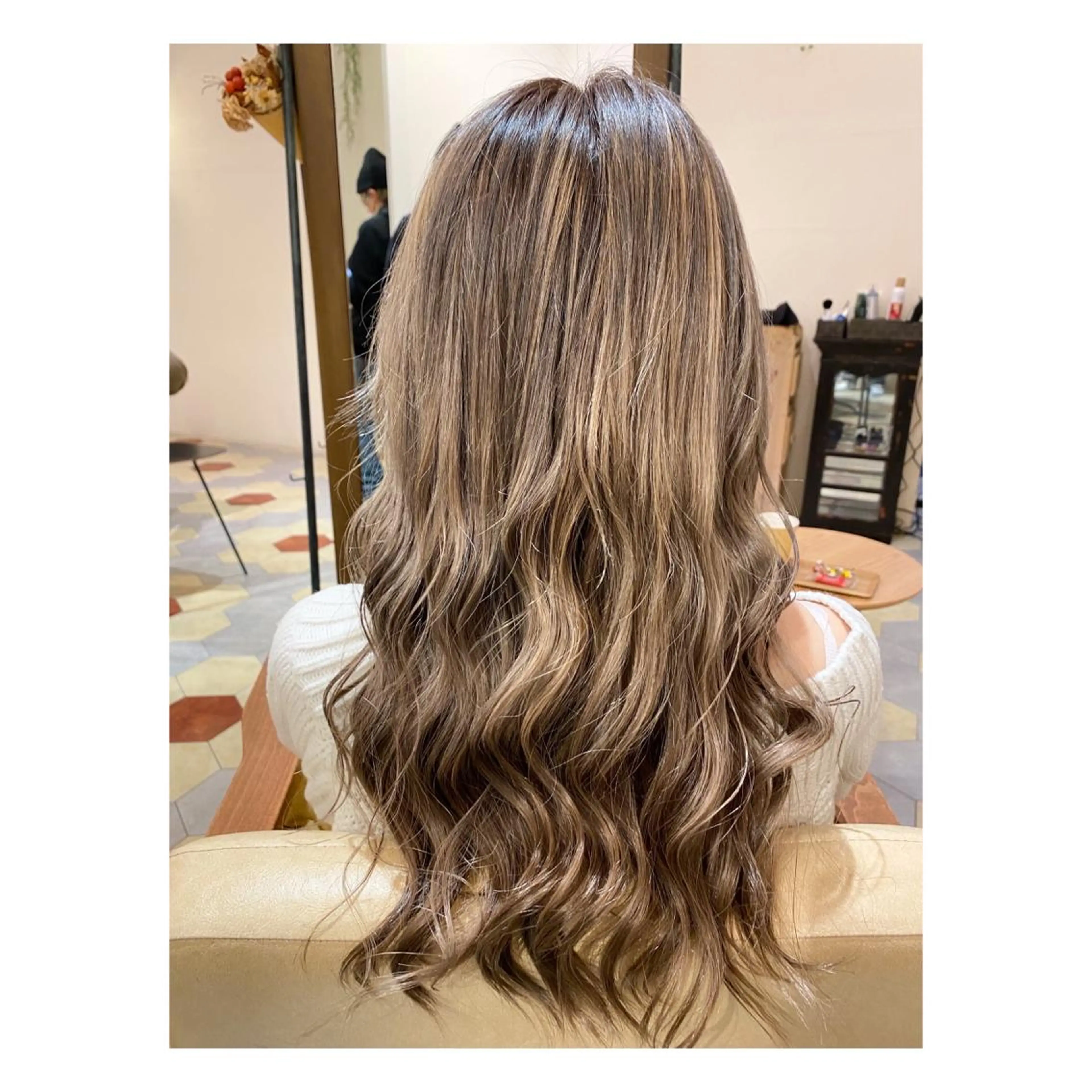 ロング カラー ヘアカラー 菊池大一 溝の口パーマのヘアスタイル