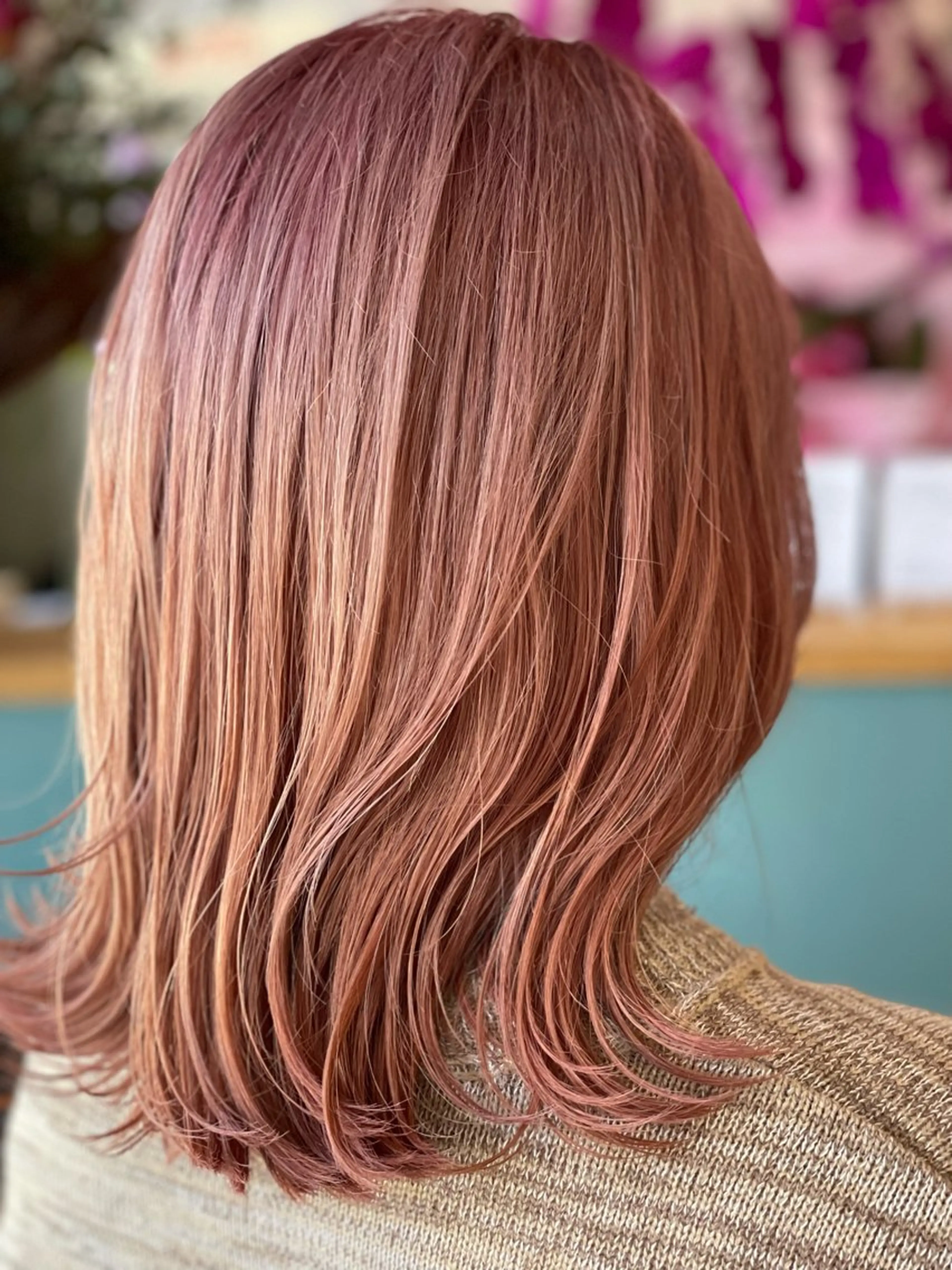 セミロング カラー ベージュカラー ブリーチ ピンクカラー ピンクベージュ ヘアカラー トリートメント Snaly カラー特化ページのヘアスタイル