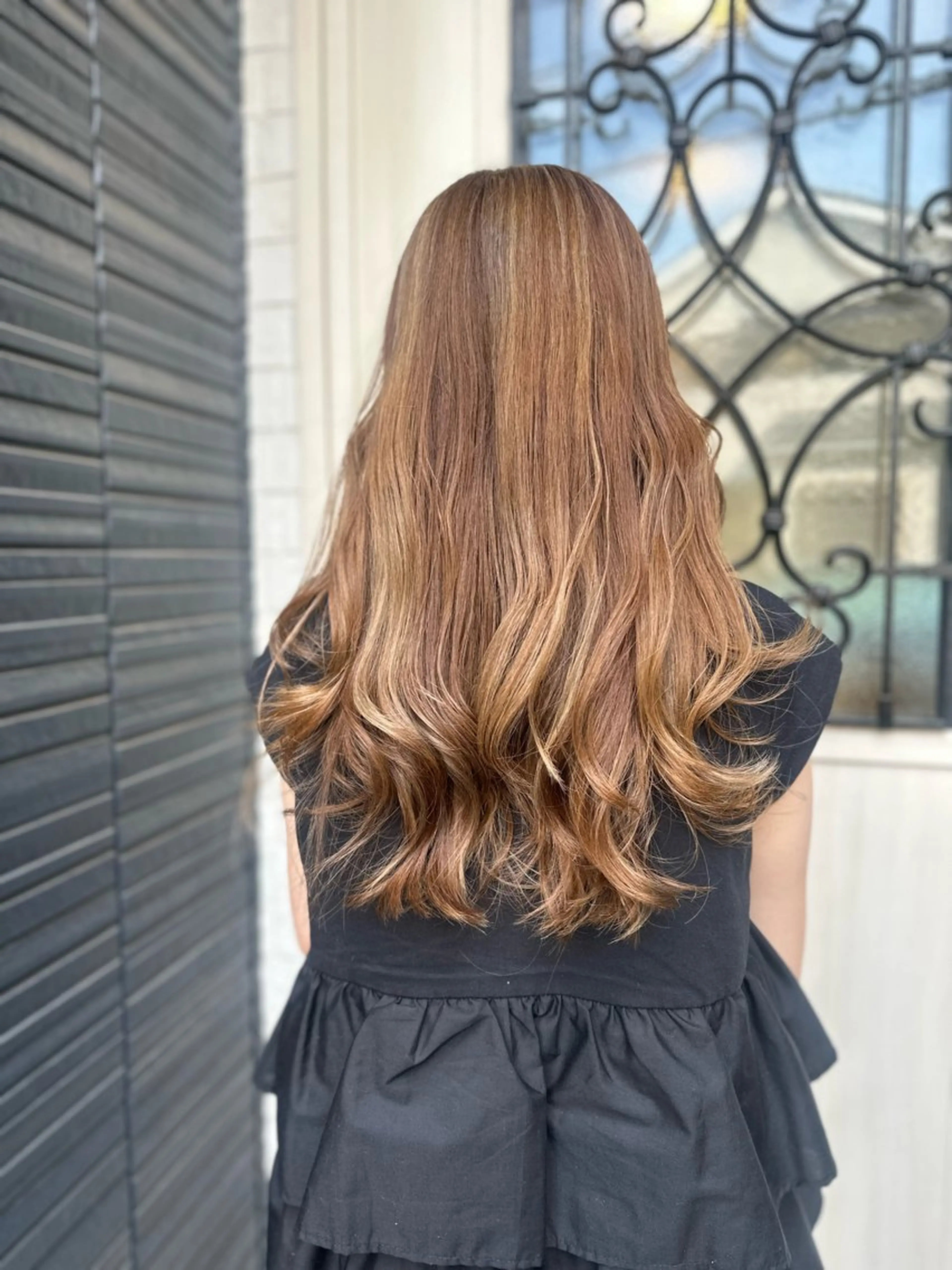 ロング カラー カット ヘアカラー トリートメント K Harukaのヘアスタイル