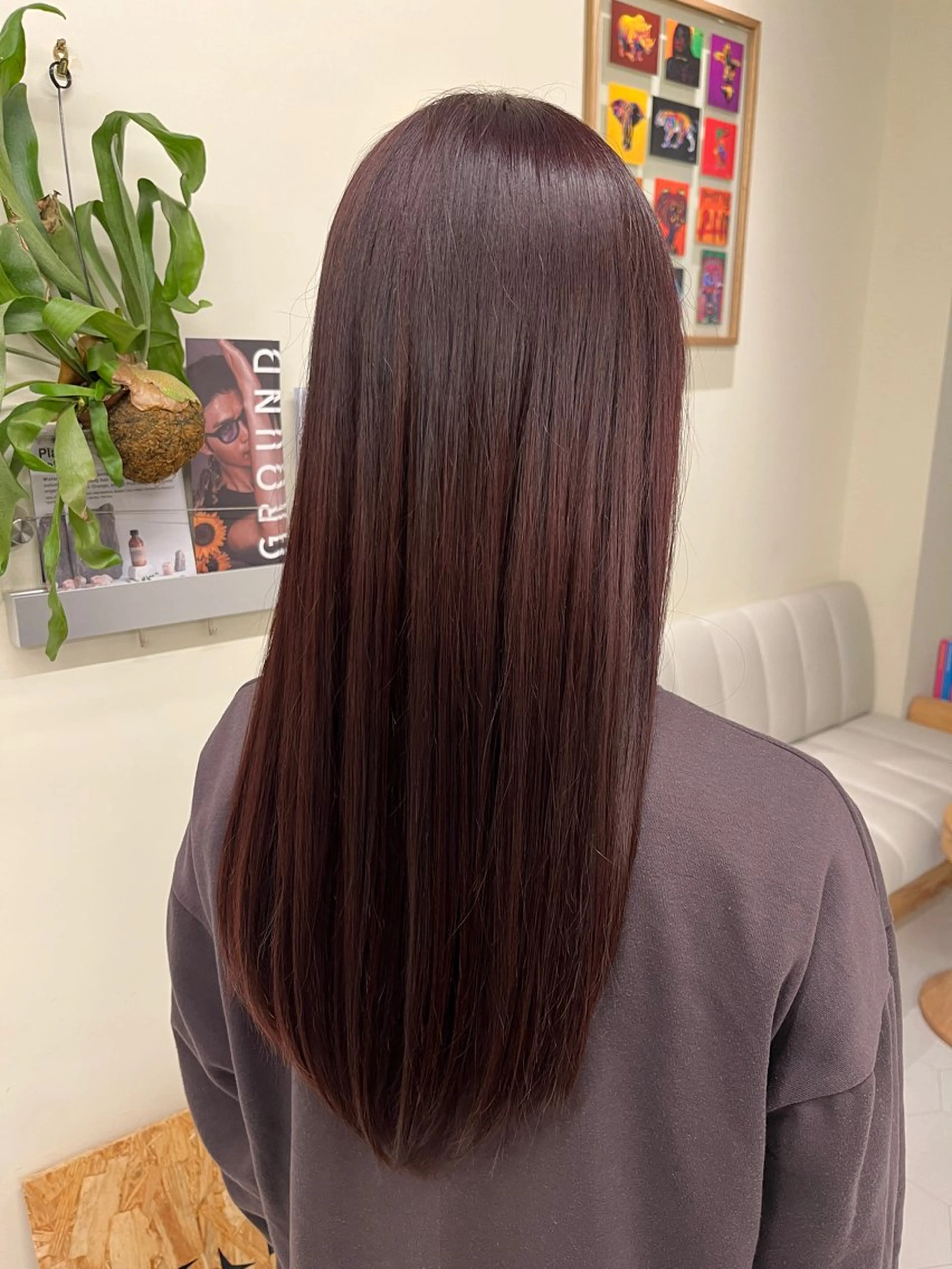 🔥カット+透明感フルカラー❤️艶髪へ✨ダメージレスで髪質改善♪透明感と潤いを叶える大人カラー🔥(シャンプーブロー込の写真