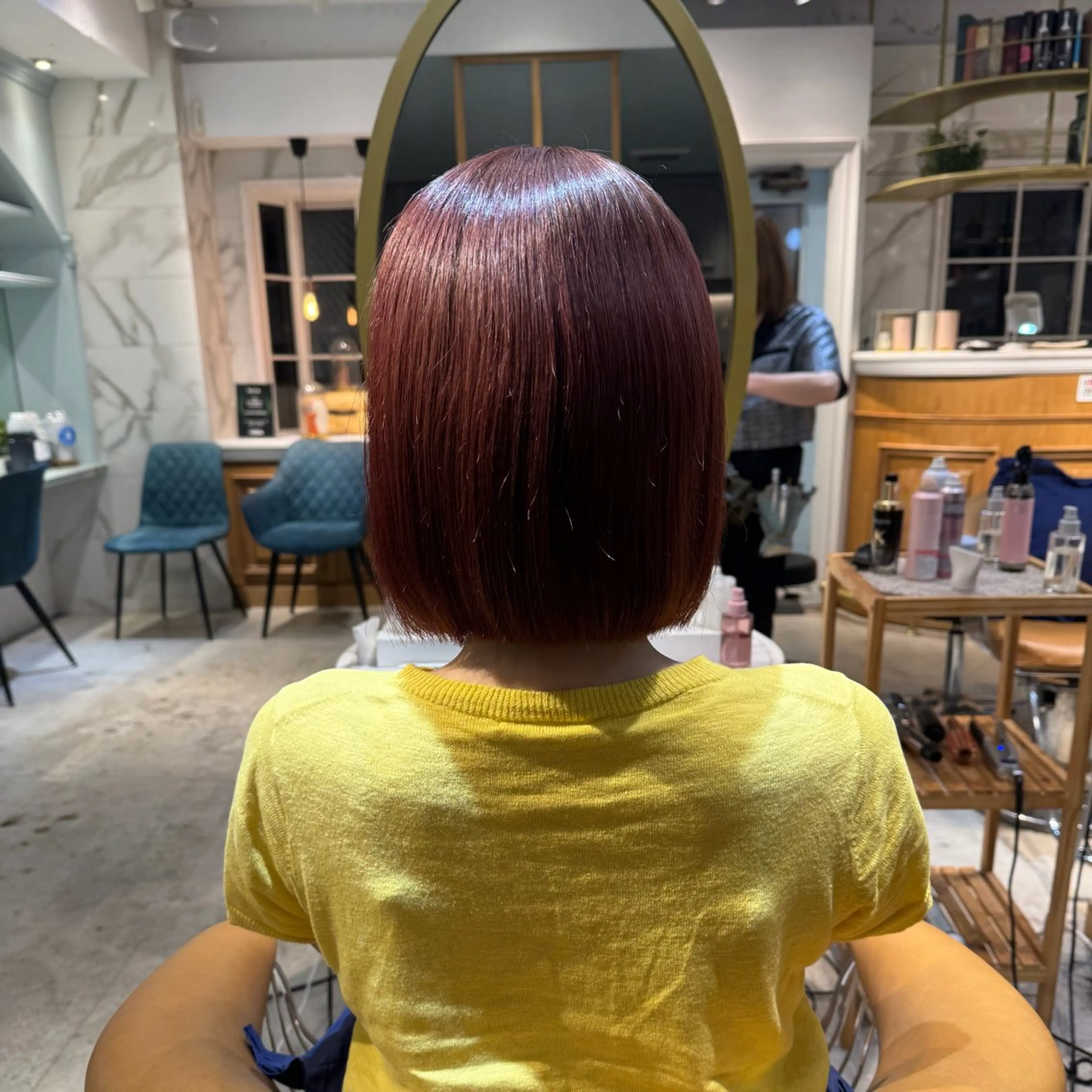 ミディアム ボブ 髪質改善 縮毛矯正 カット ヘアカラー トリートメント ヘアセット 髪質改善/ボブ /韓国/erikoのヘアスタイル