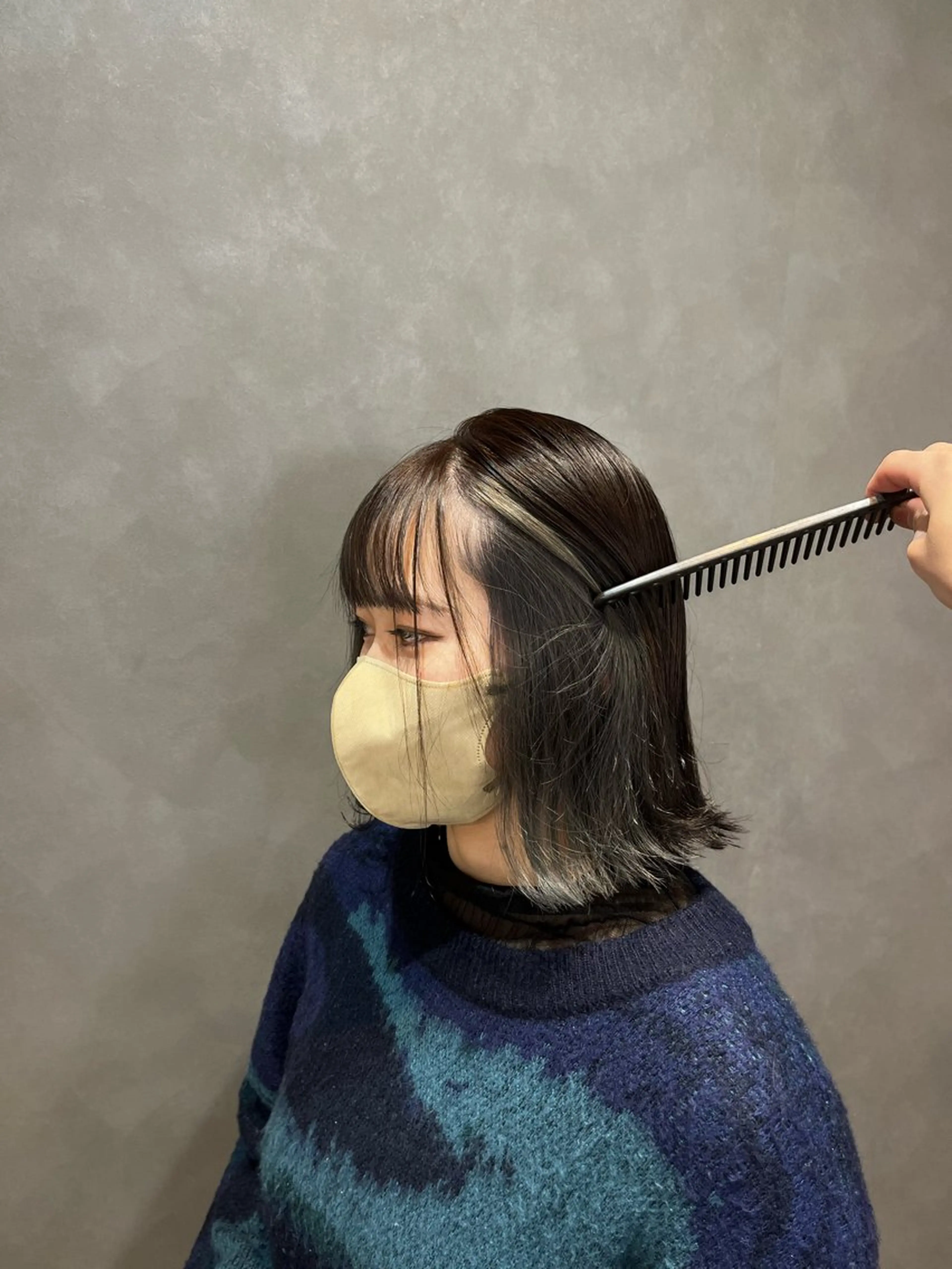 ミディアム カット ヘアカラー Yuito /仙台/パーマモデルのヘアスタイル