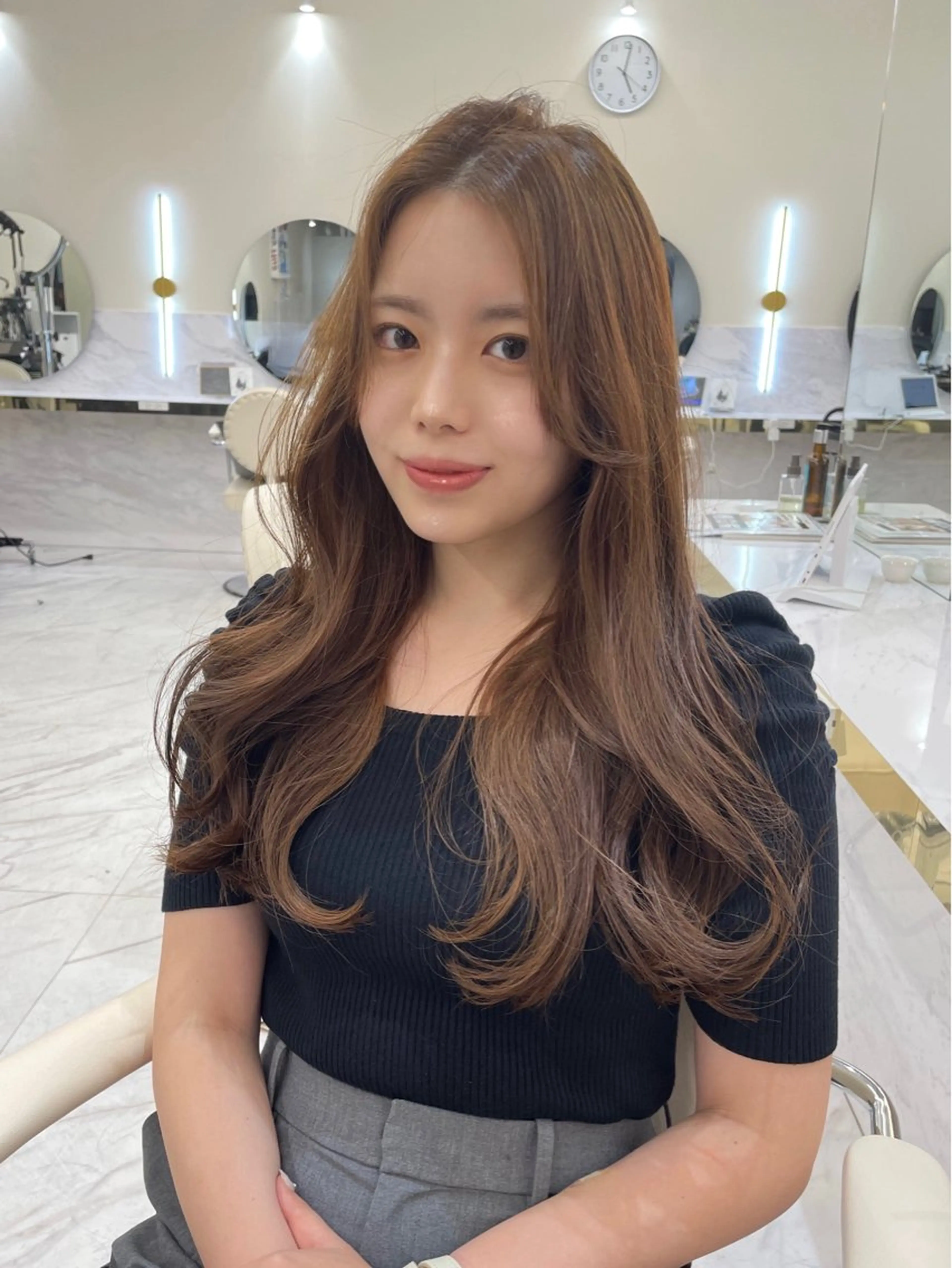 ロング カラー ヘアアレンジ カット ヘアカラー トリートメント maoブリーチ無し 似合わせカラーのヘアスタイル