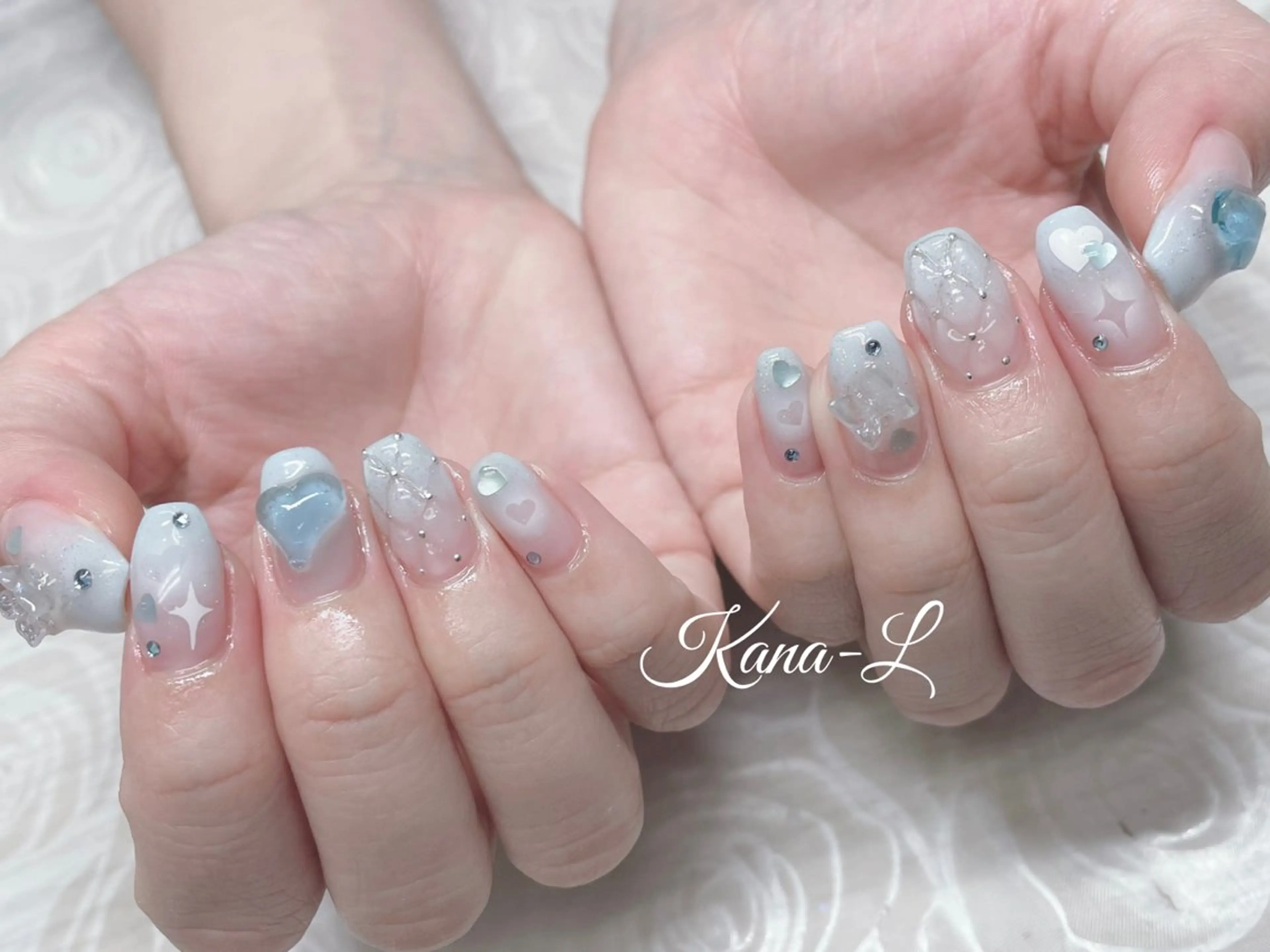 ネイル ジェルネイル 韓国ネイル マグネットネイル パラジェル 芦辺 香奈のネイルデザイン