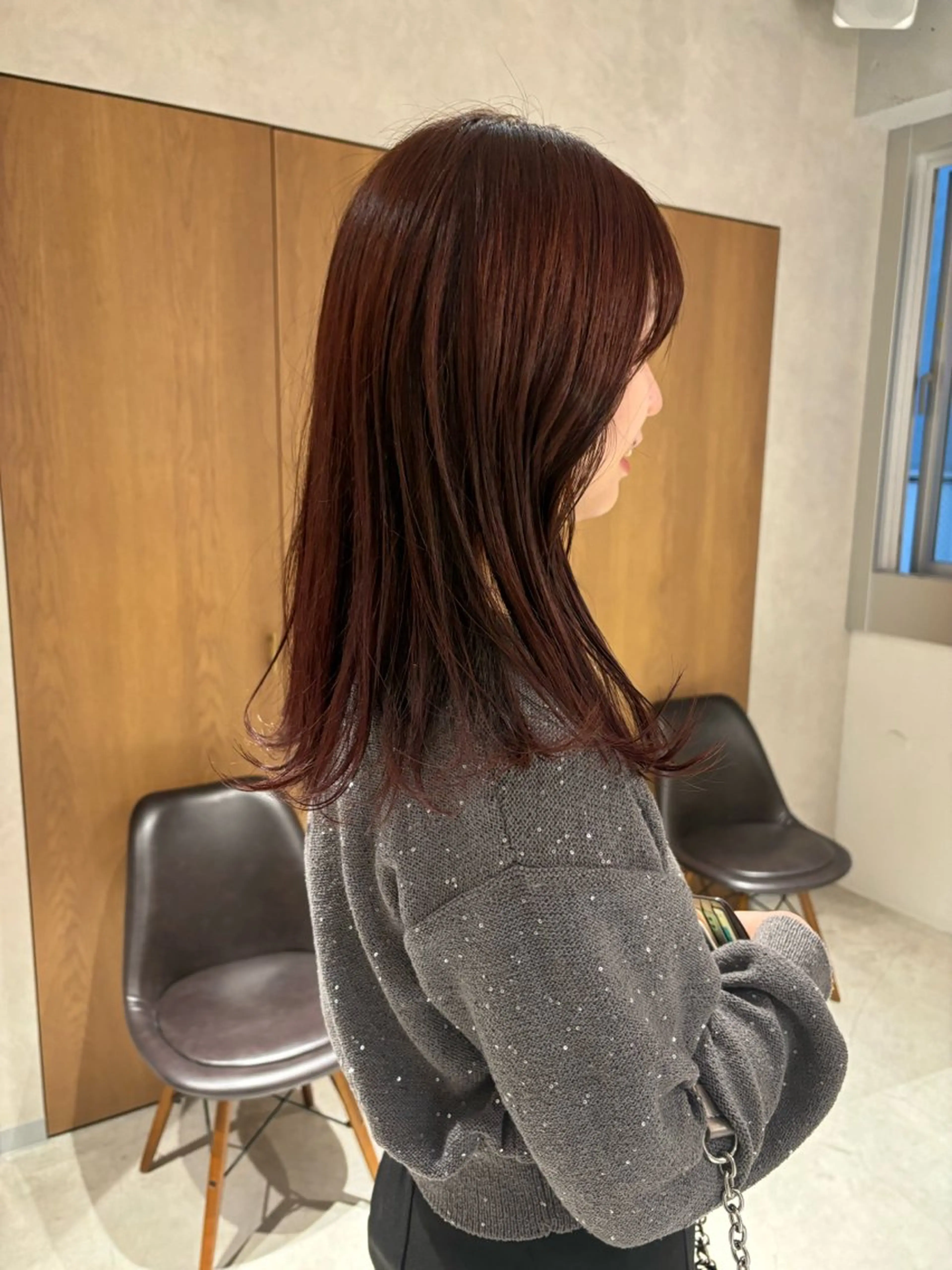 ミディアム カラー ヘアカラー トリートメント mei|顔まわり ×透明感カラーのヘアスタイル