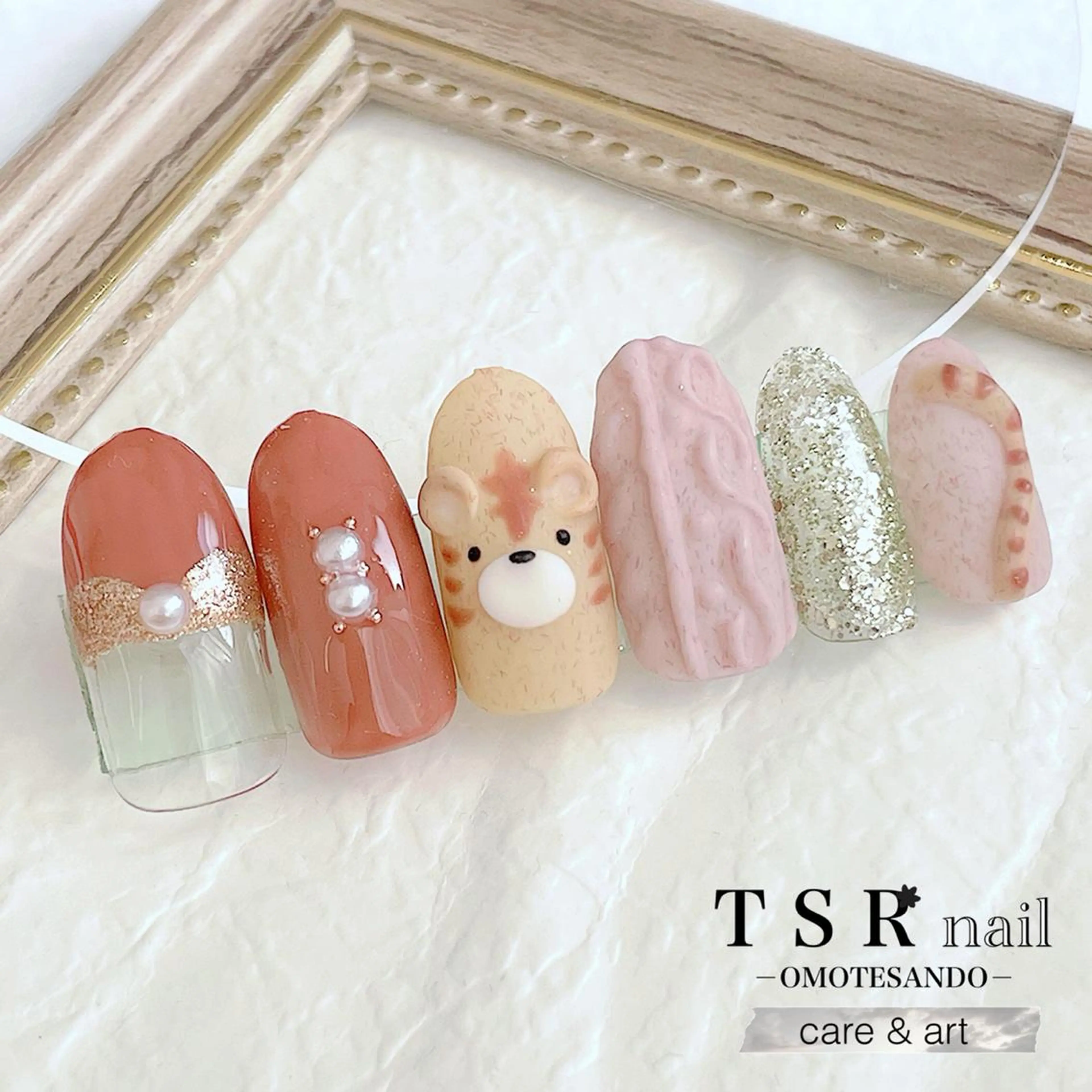 ネイル アニマル柄 ジェルネイル パラジェル ネイルチップ フットネイル 爪咲 りり花のネイルデザイン