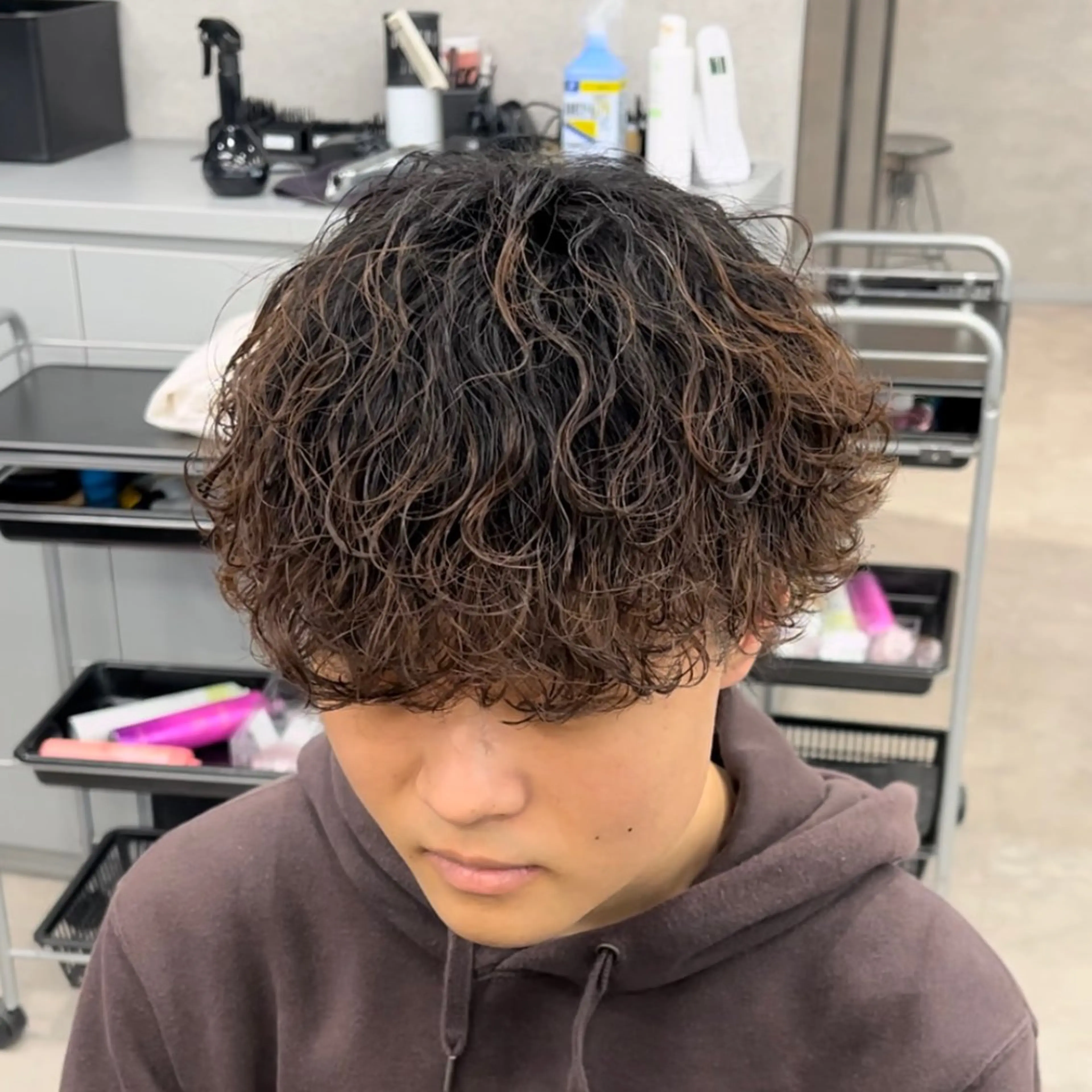 パーマ メンズ メンズパーマ カット パーマ トリートメント ヘッドスパ ヘアセット 🔥メンズカット＋ パーマの達人🔥のヘアスタイル