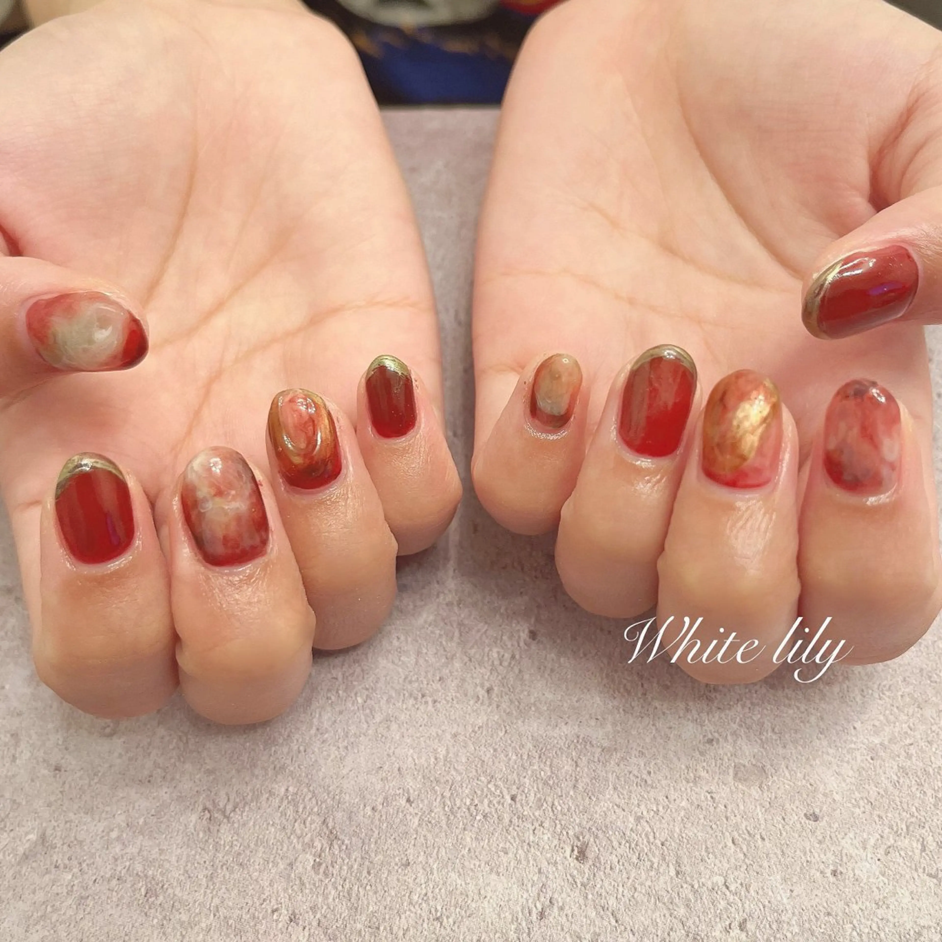 ネイル ハンドネイル White lily所属・牧田 雅世のネイルデザイン