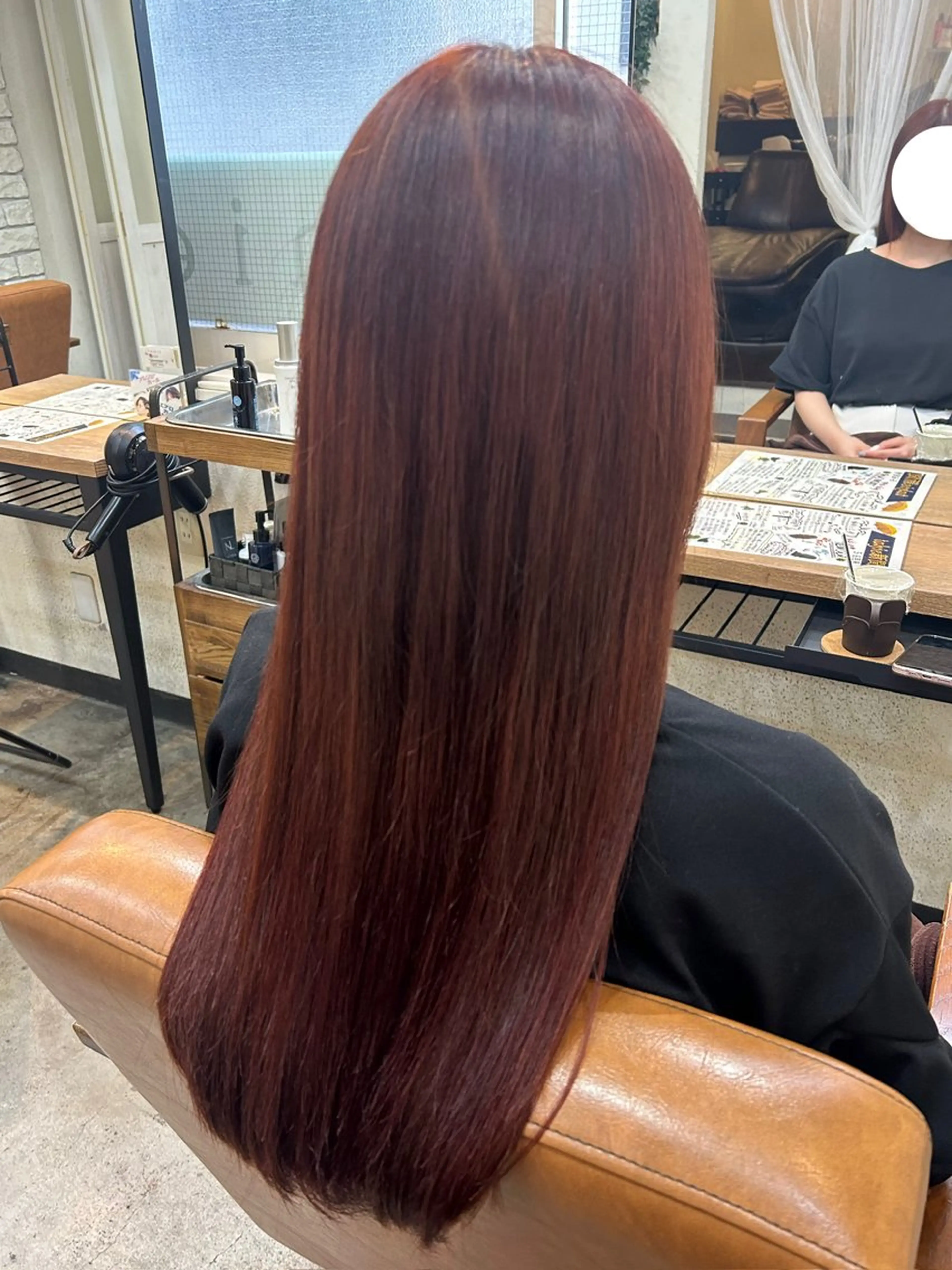 ロング カラー ブラウンカラー レッドカラー レッドブラウン ヘアカラー コヤナギ ラムのヘアスタイル