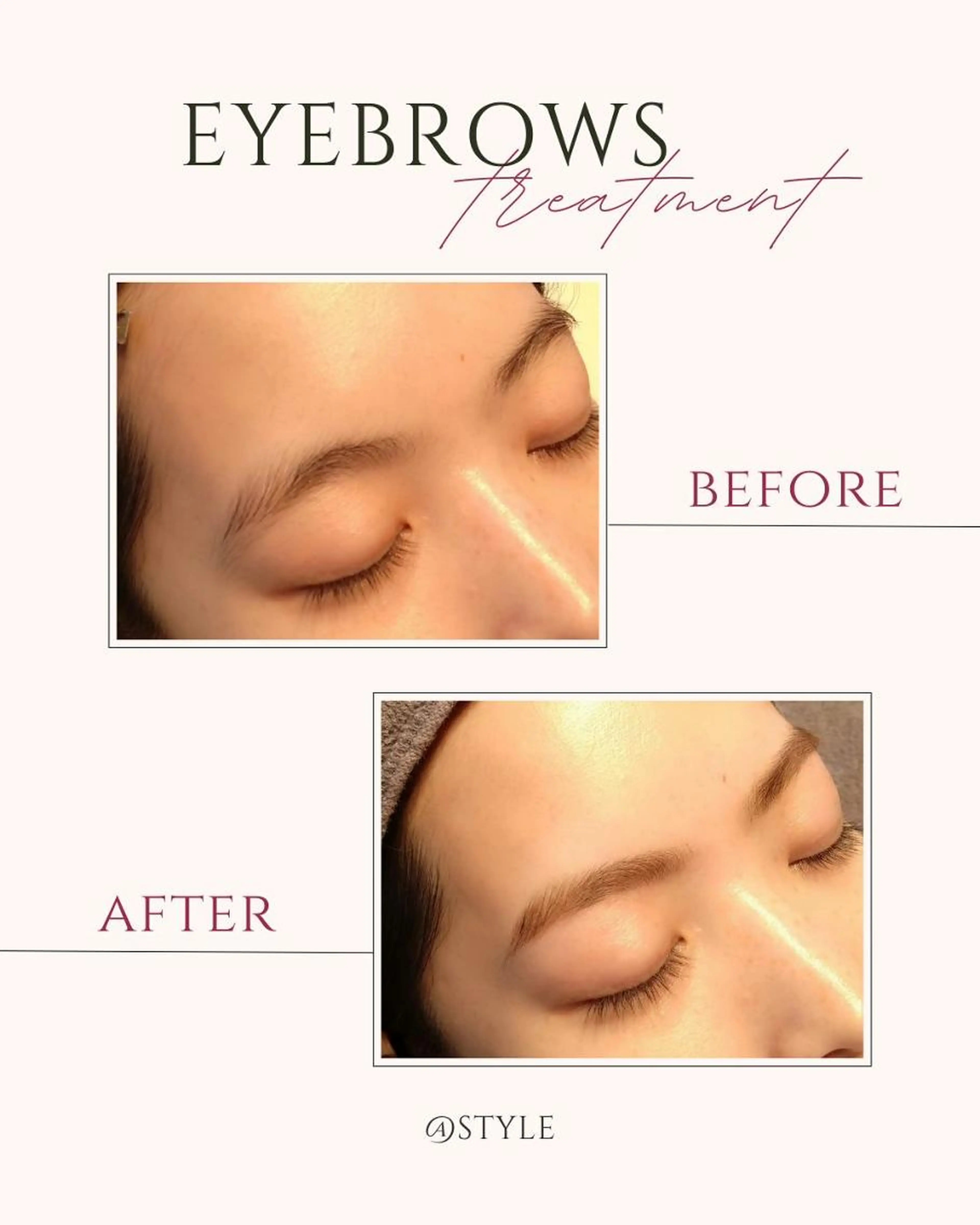 【サンプル募集！】アイブロウデザインモデル/眉毛WAX脱毛 & 眉毛カットの写真