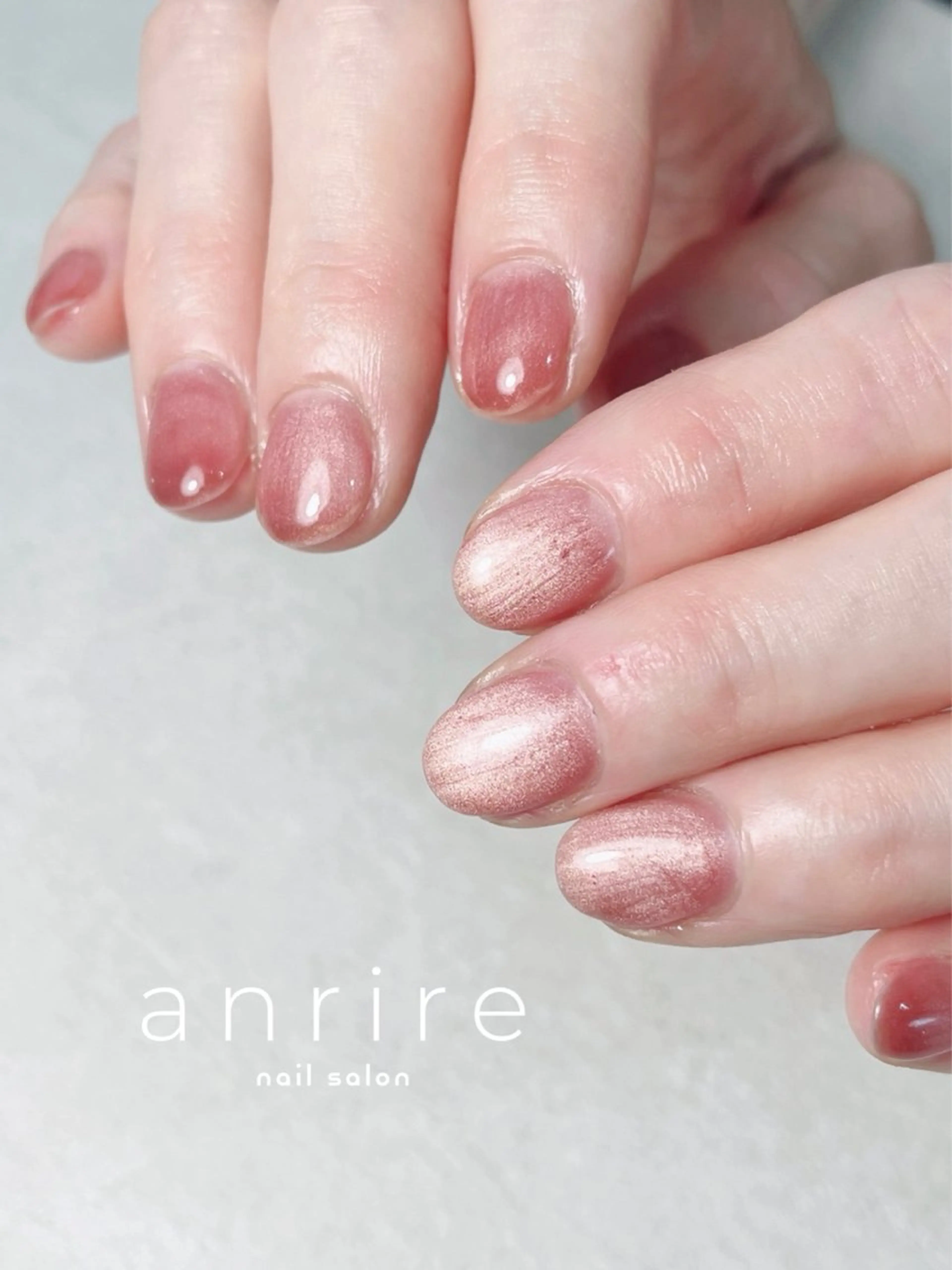 ネイル ブラウン ジェルネイル キラキラネイル マグネットネイル ワンカラーネイル ハンドネイル nail salon anrire〜アンリール〜所属・nailsalon anrireのネイルデザイン