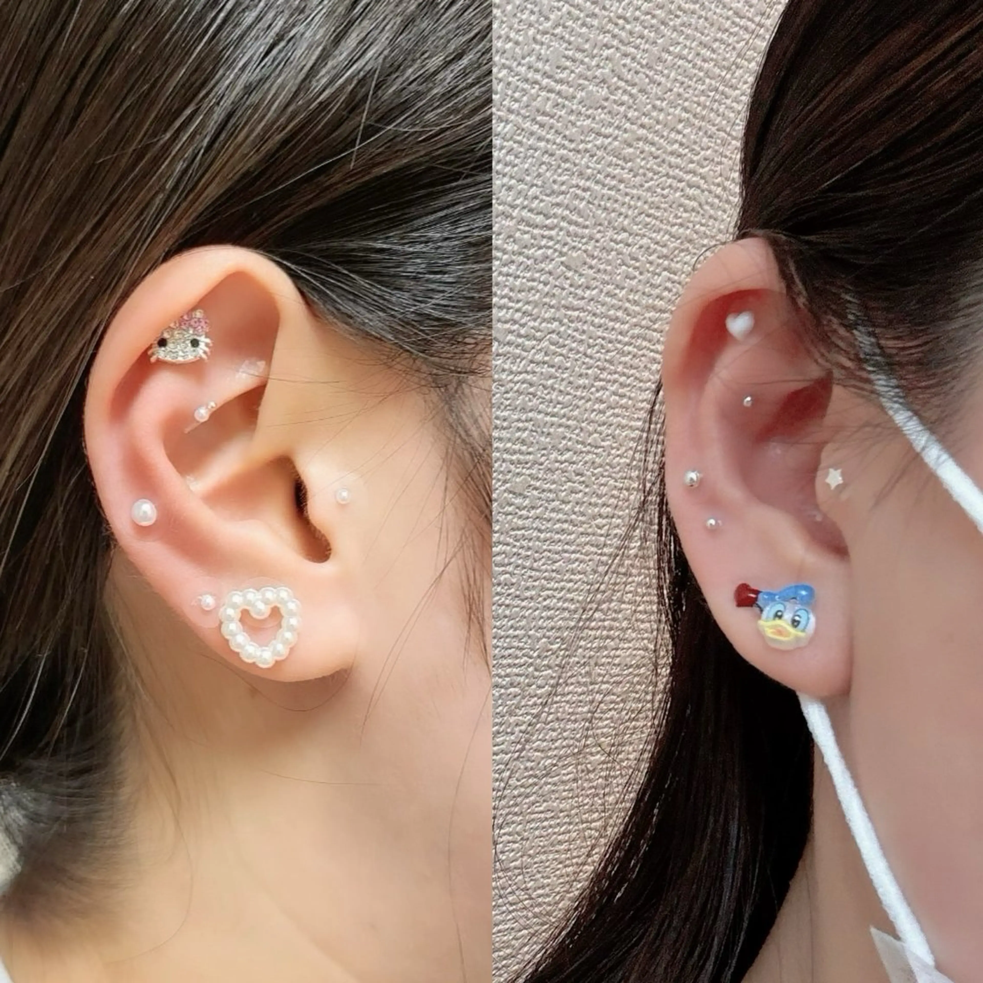 耳ツボジュエリー💎6個（片耳３つ）1,500円/12個（片耳６つ）3,000円の写真