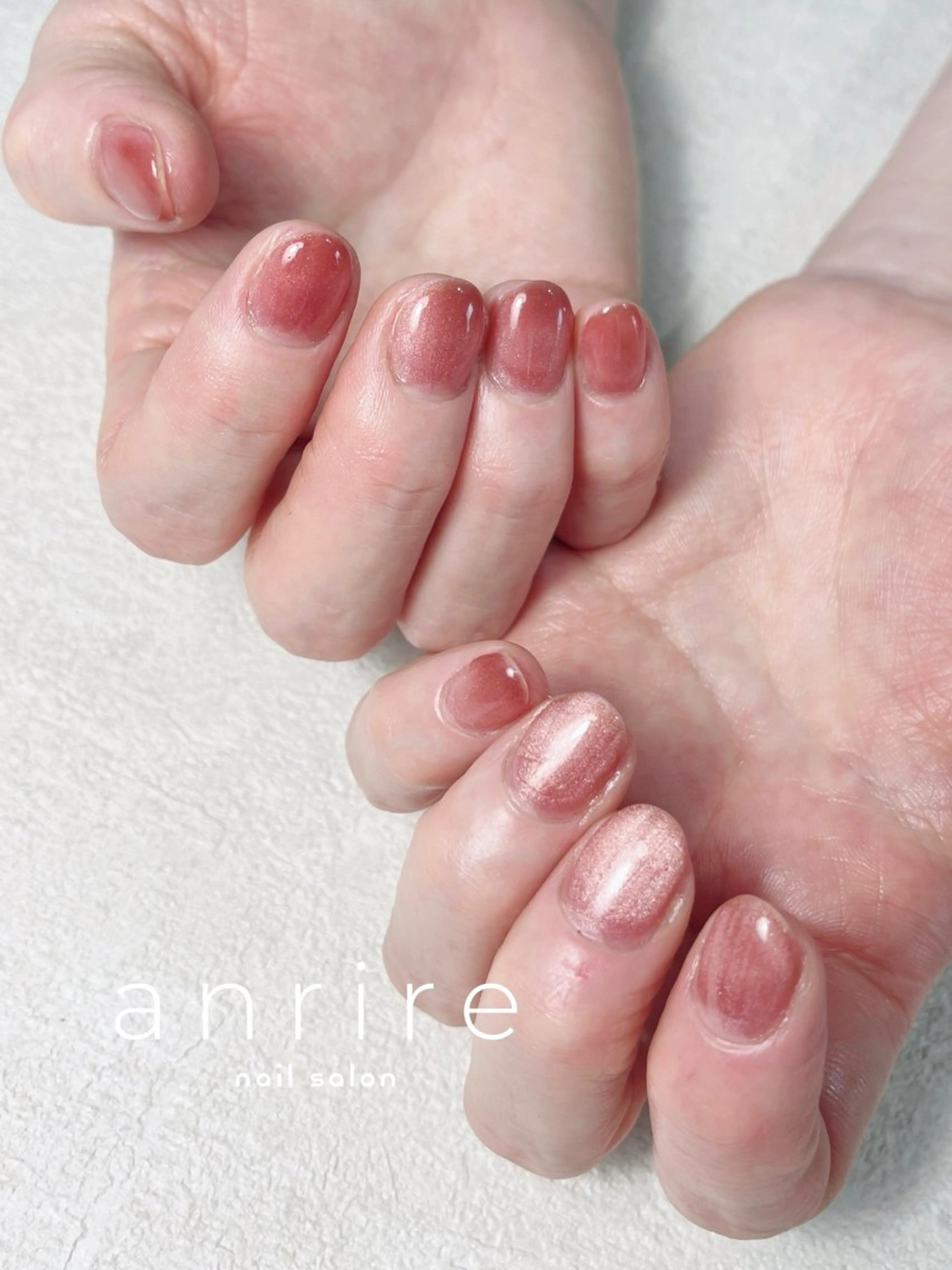 ネイル ブラウン ジェルネイル キラキラネイル マグネットネイル ワンカラーネイル ハンドネイル nail salon anrire〜アンリール〜所属・nailsalon anrireのネイルデザイン