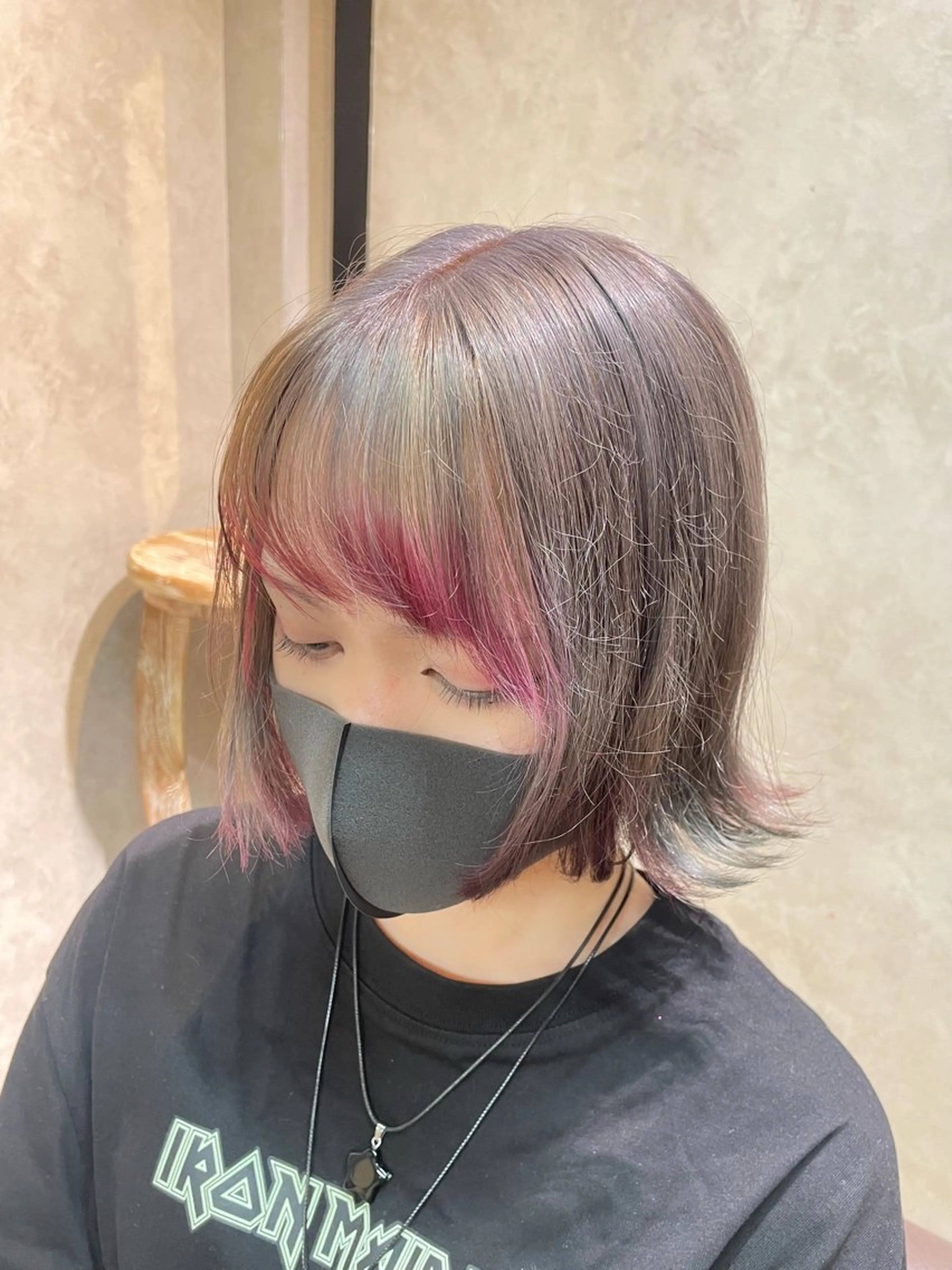 毛先にワンポイント☆ 裾カラー🍒✨️の写真