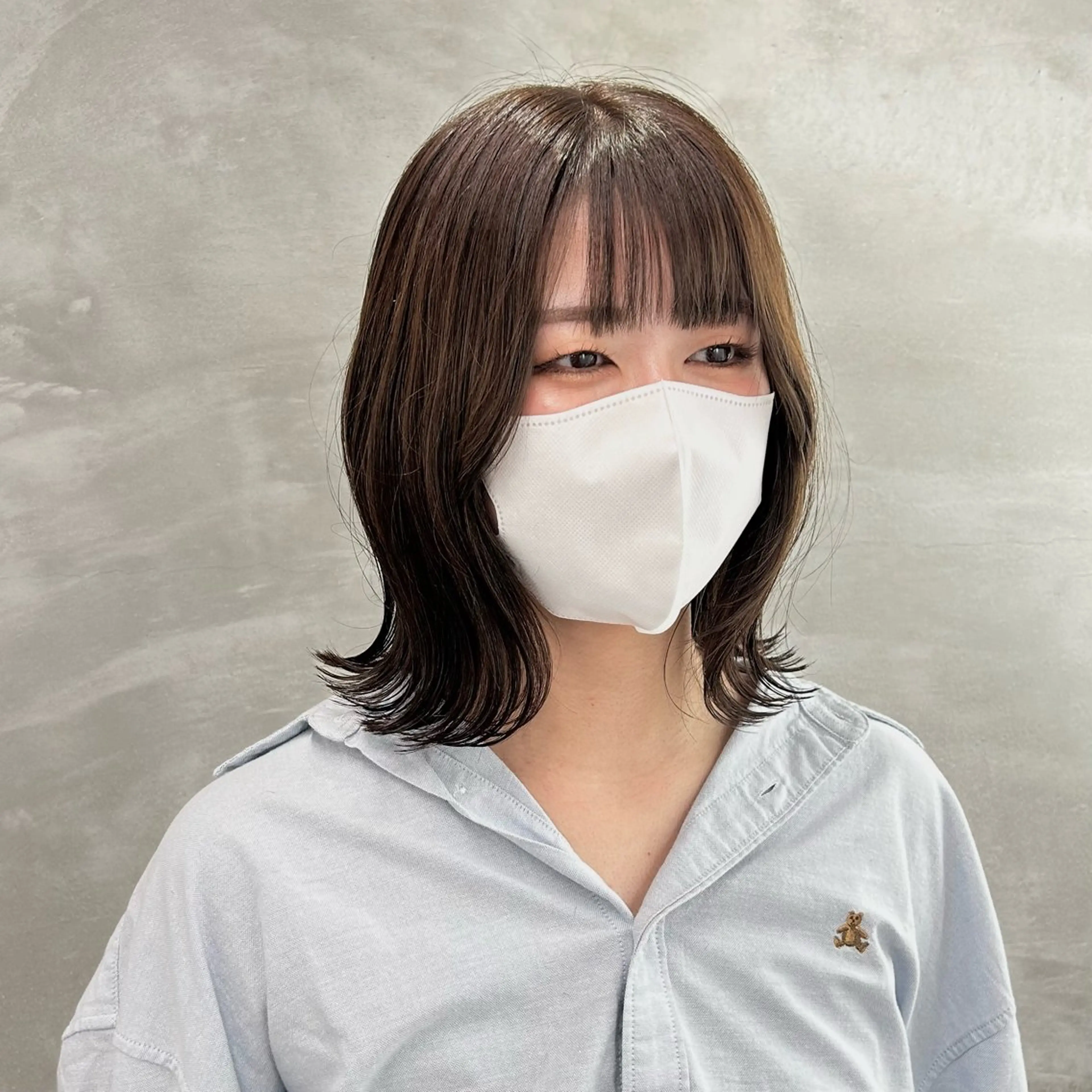 ミディアム カラー カット ヘアカラー 透明感カラー/メンズ /ボブKanna🪄のヘアスタイル