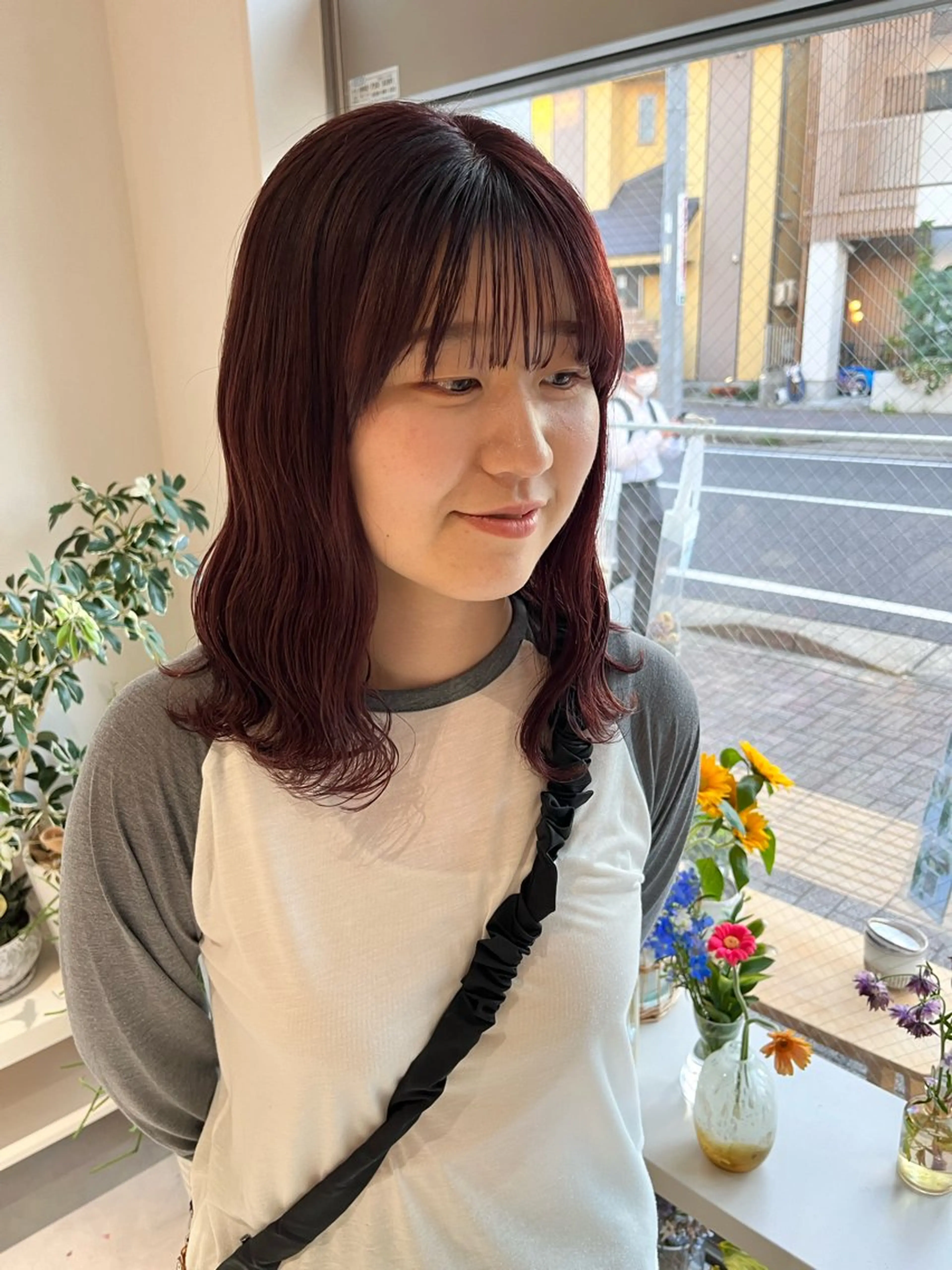 セミロング カラー 暖色カラー／ ヘアセット🌛櫻井舞のヘアスタイル